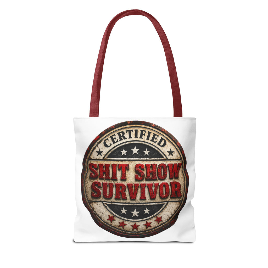 Tote Bag — "Certified Shit Show Survivor" Vintage Badge Tote