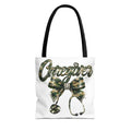 Caregiver Camo Bow Tote Bag — Nurse & Caregiver Stethoscope Tote