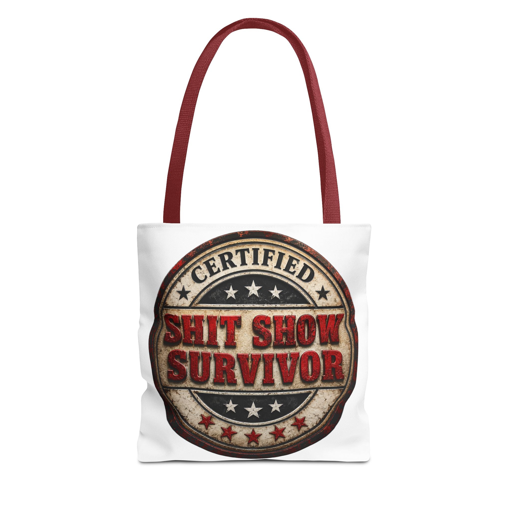 Tote Bag — "Certified Shit Show Survivor" Vintage Badge Tote