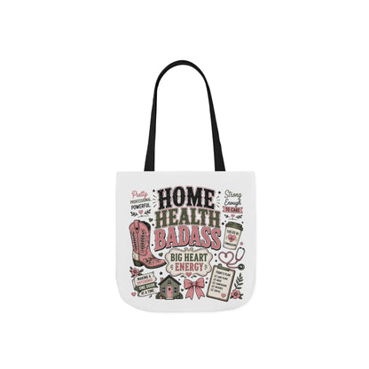 Home Health Care Badass Canvas Tote Bag — Nurse & Caregiver Gift