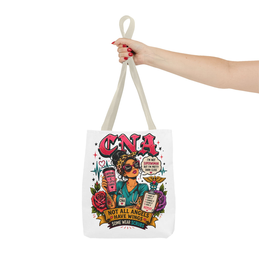 CNA Tote Bag - 'Not All Angels Have Wings, Some Wear Scrubs'