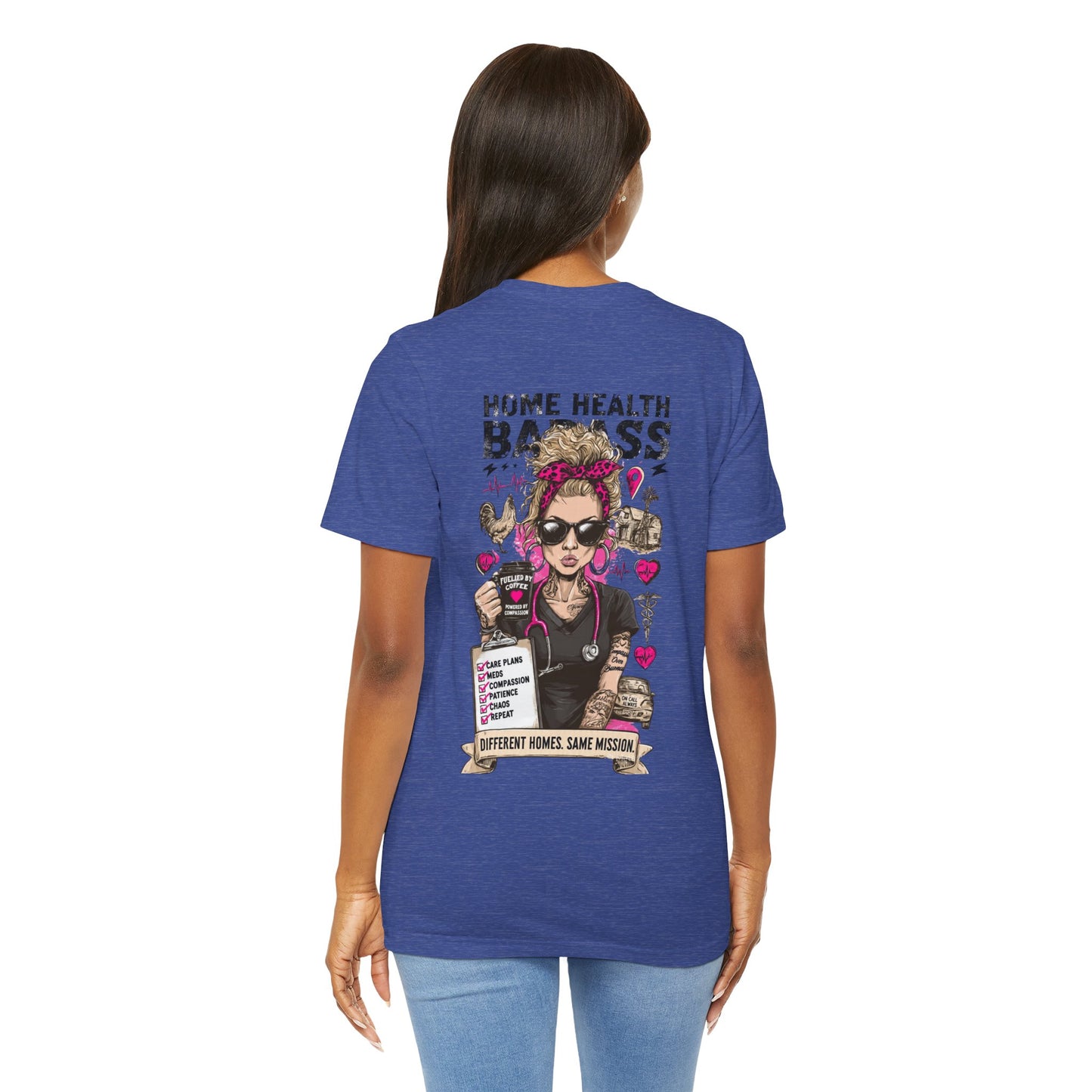 Home Health Badass T‑Shirt — Funny Nurse Caregiver Gift for Home Health Workers