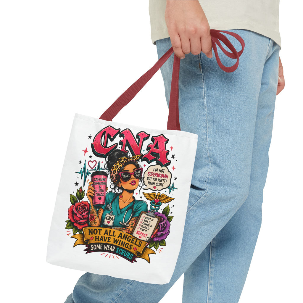 CNA Tote Bag - 'Not All Angels Have Wings, Some Wear Scrubs'