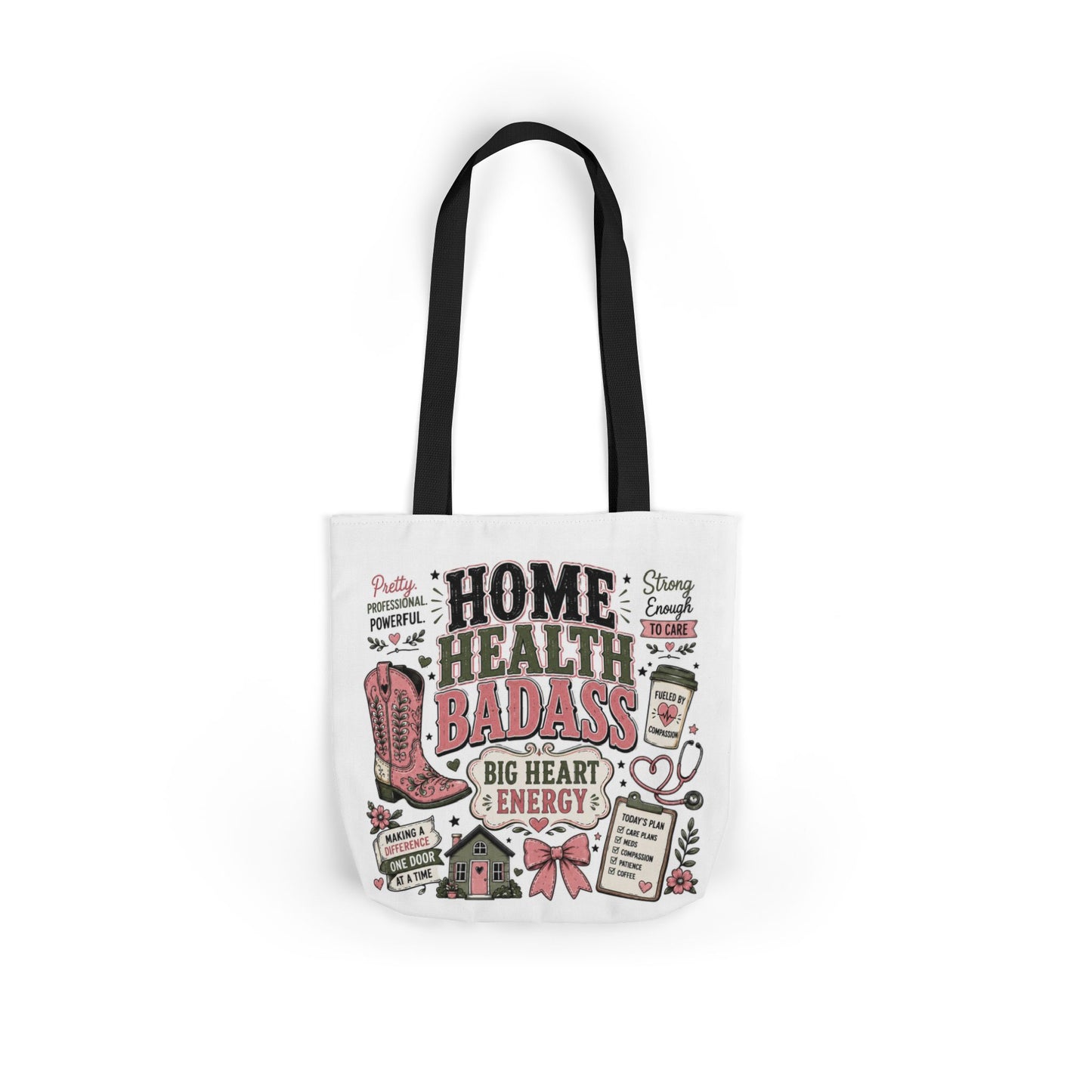 Home Health Care Badass Canvas Tote Bag — Nurse & Caregiver Gift