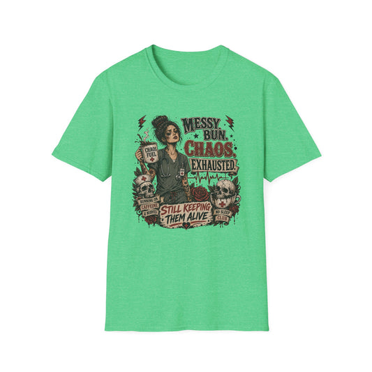 "Messy Bun, Chaos, Exhausted, Still Keeping Them Alive" Graphic Tee