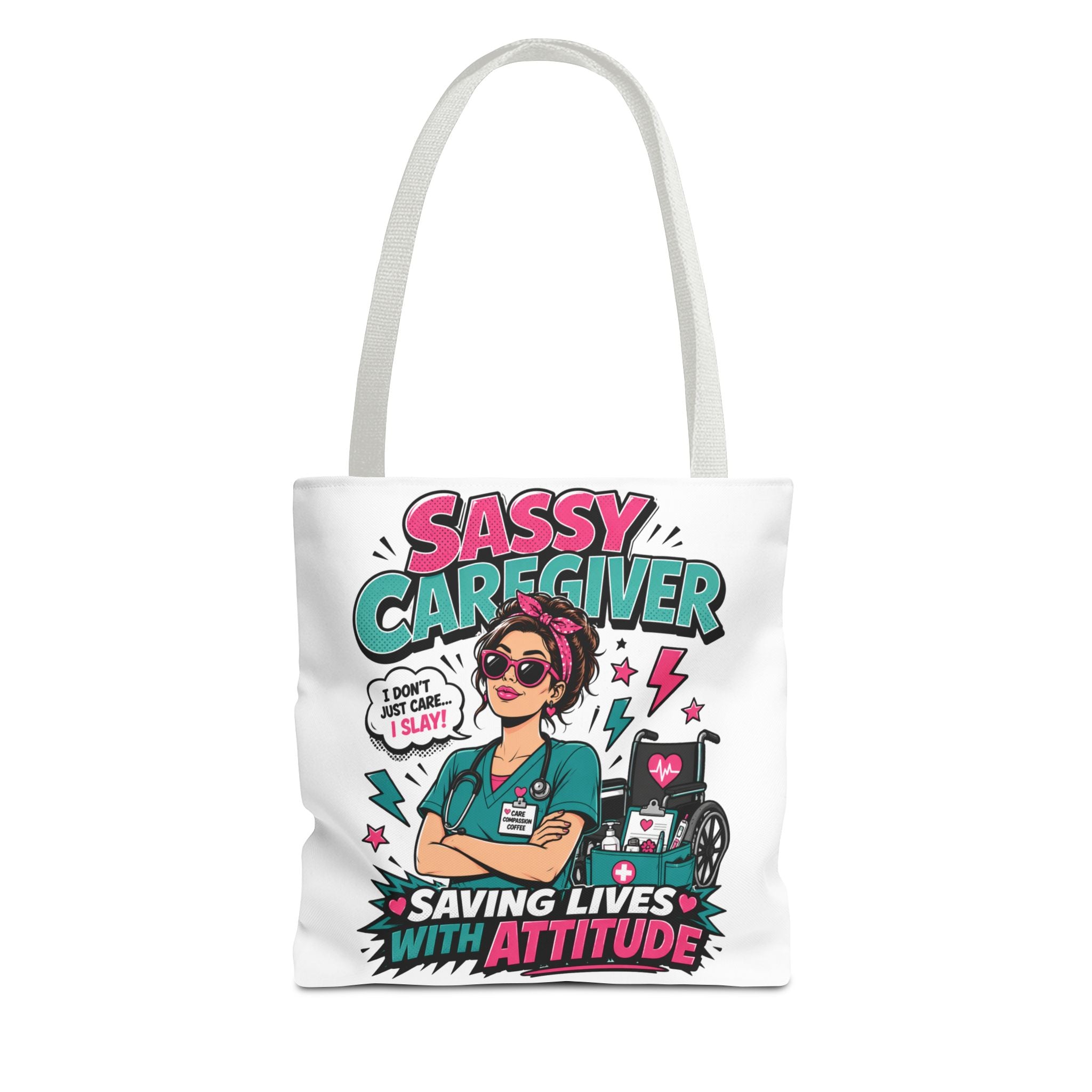 Sassy Caregiver Tote Bag – "Saving Lives With Attitude"