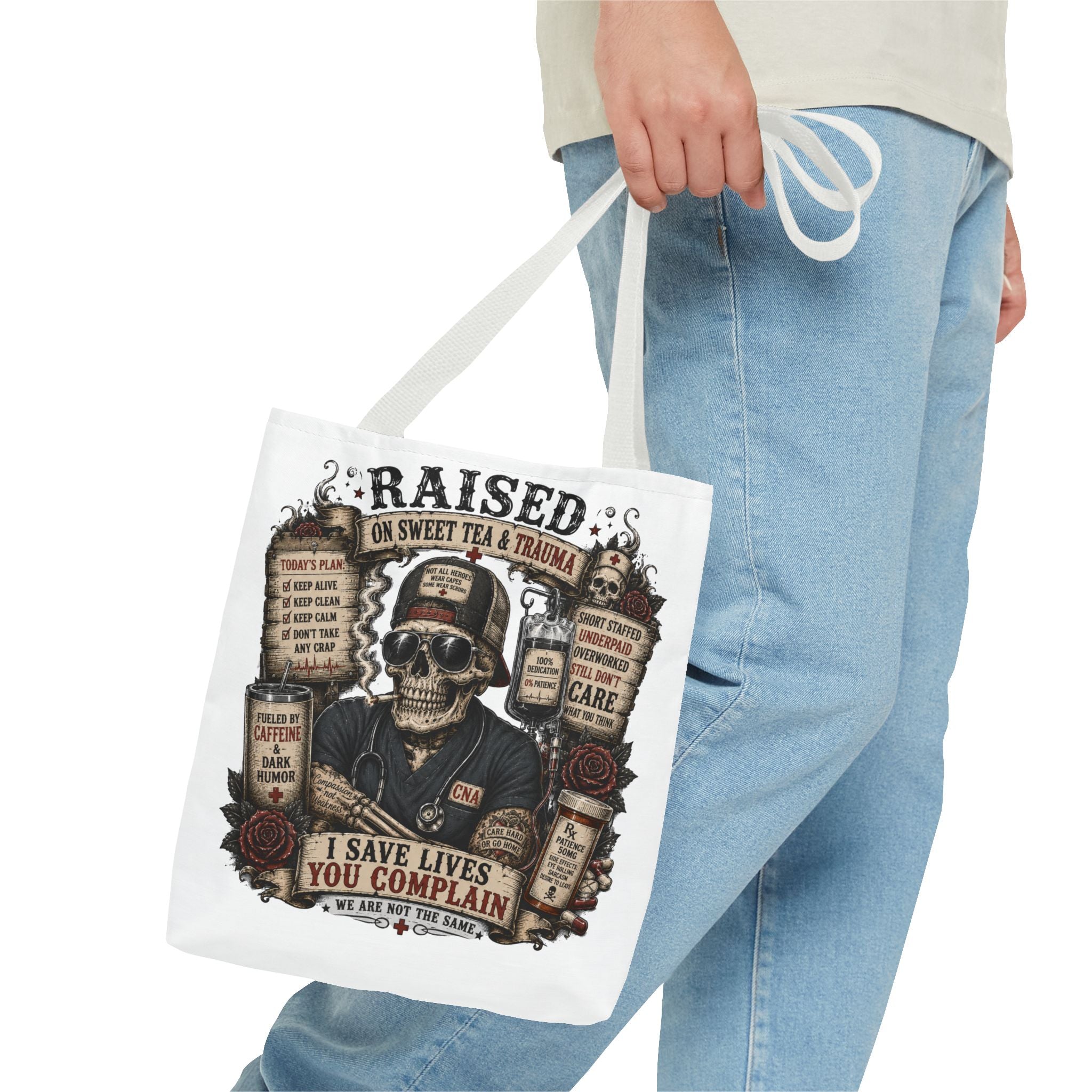 Tote — "Raised on Sweet Tea & Trauma"