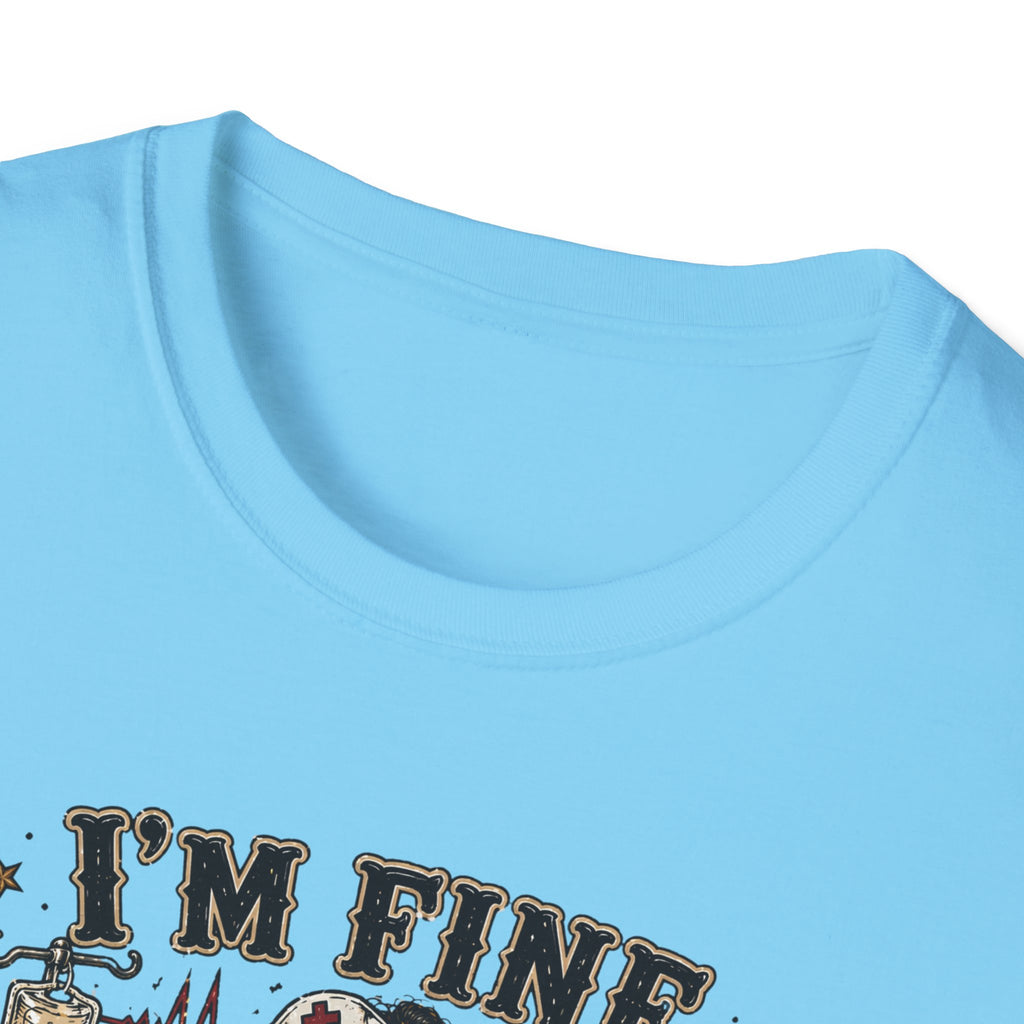 I'm Fine This Is Fine T-Shirt — Dark Humor Skeleton Graphic Tee