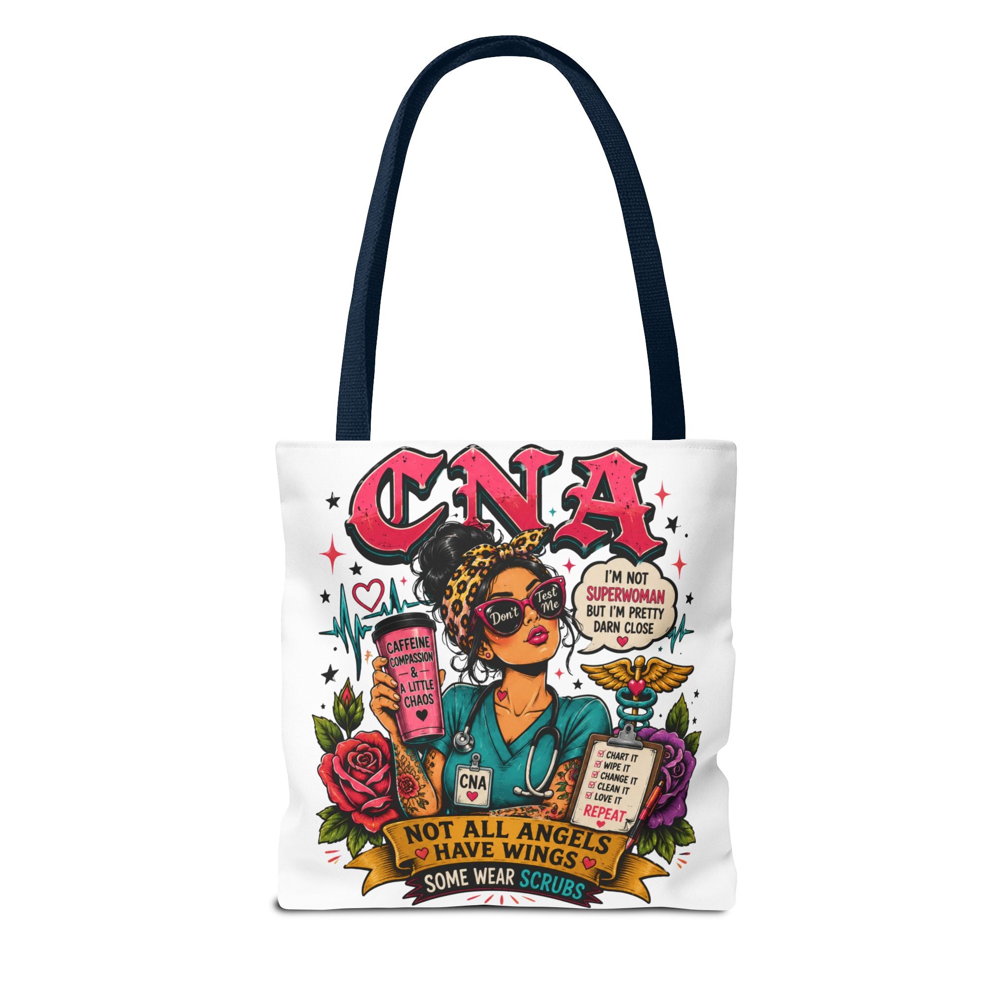 CNA Tote Bag - 'Not All Angels Have Wings, Some Wear Scrubs'