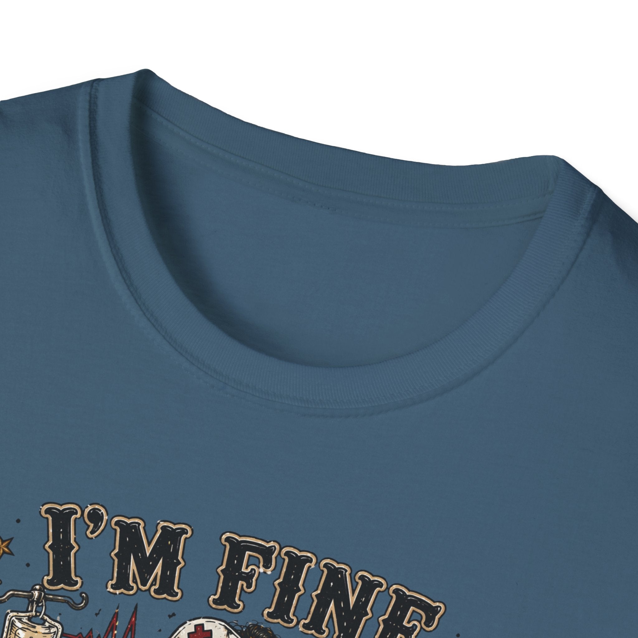I'm Fine This Is Fine T-Shirt — Dark Humor Skeleton Graphic Tee