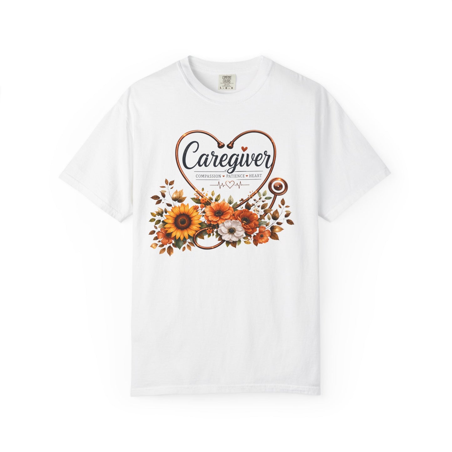 Caregiver Heart Floral T-Shirt