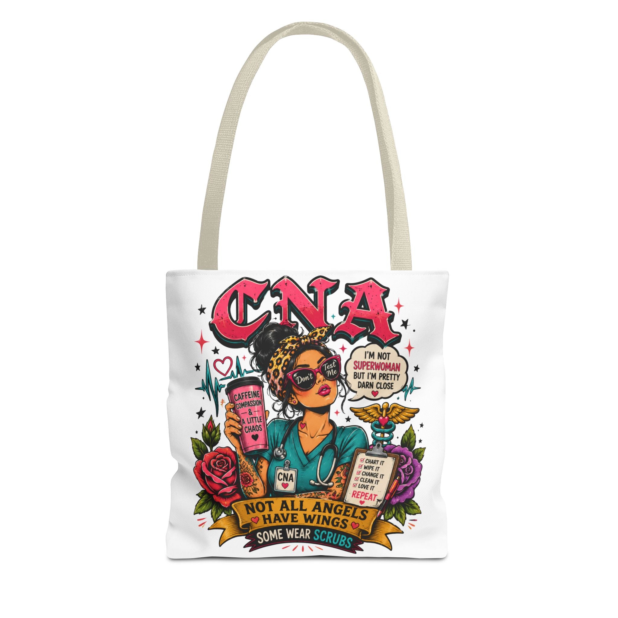 CNA Tote Bag - 'Not All Angels Have Wings, Some Wear Scrubs'