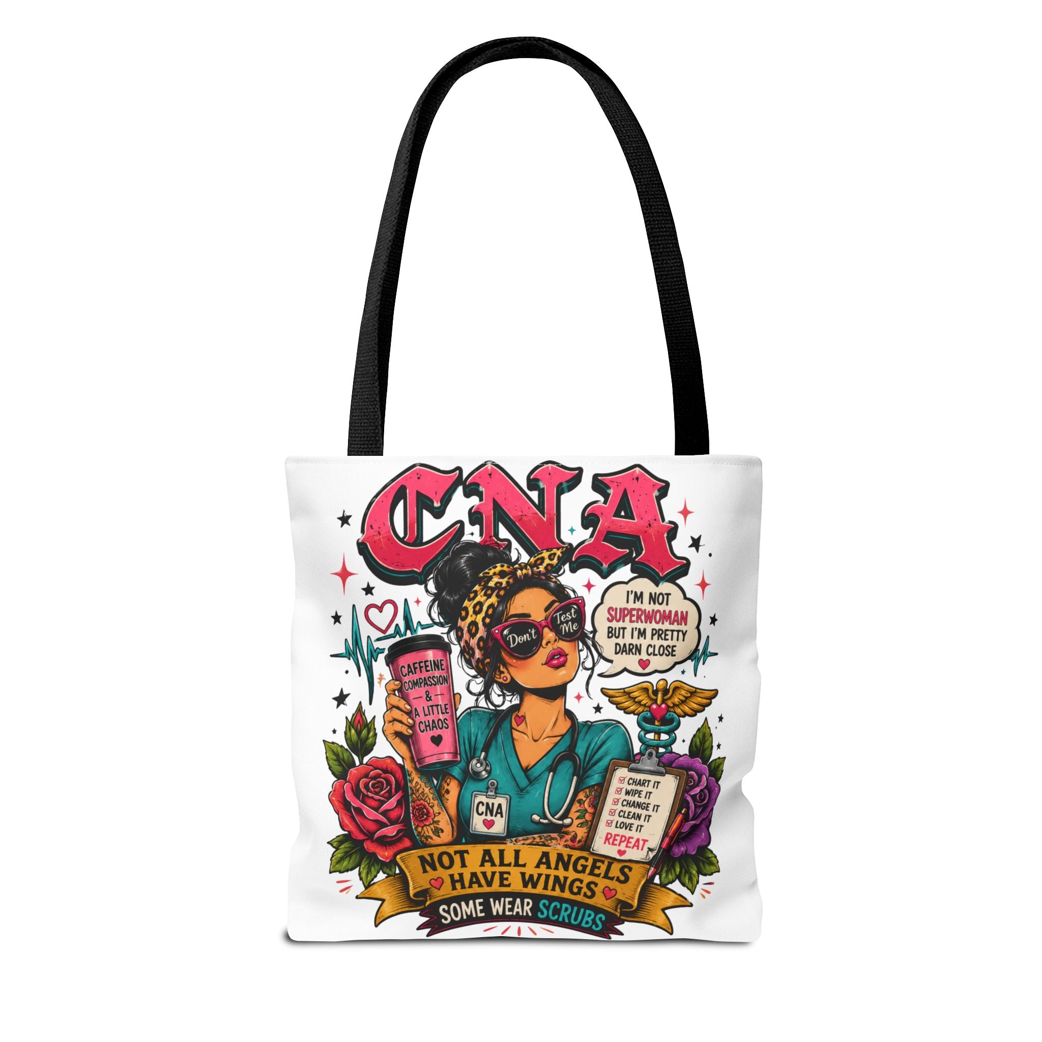 CNA Tote Bag - 'Not All Angels Have Wings, Some Wear Scrubs'