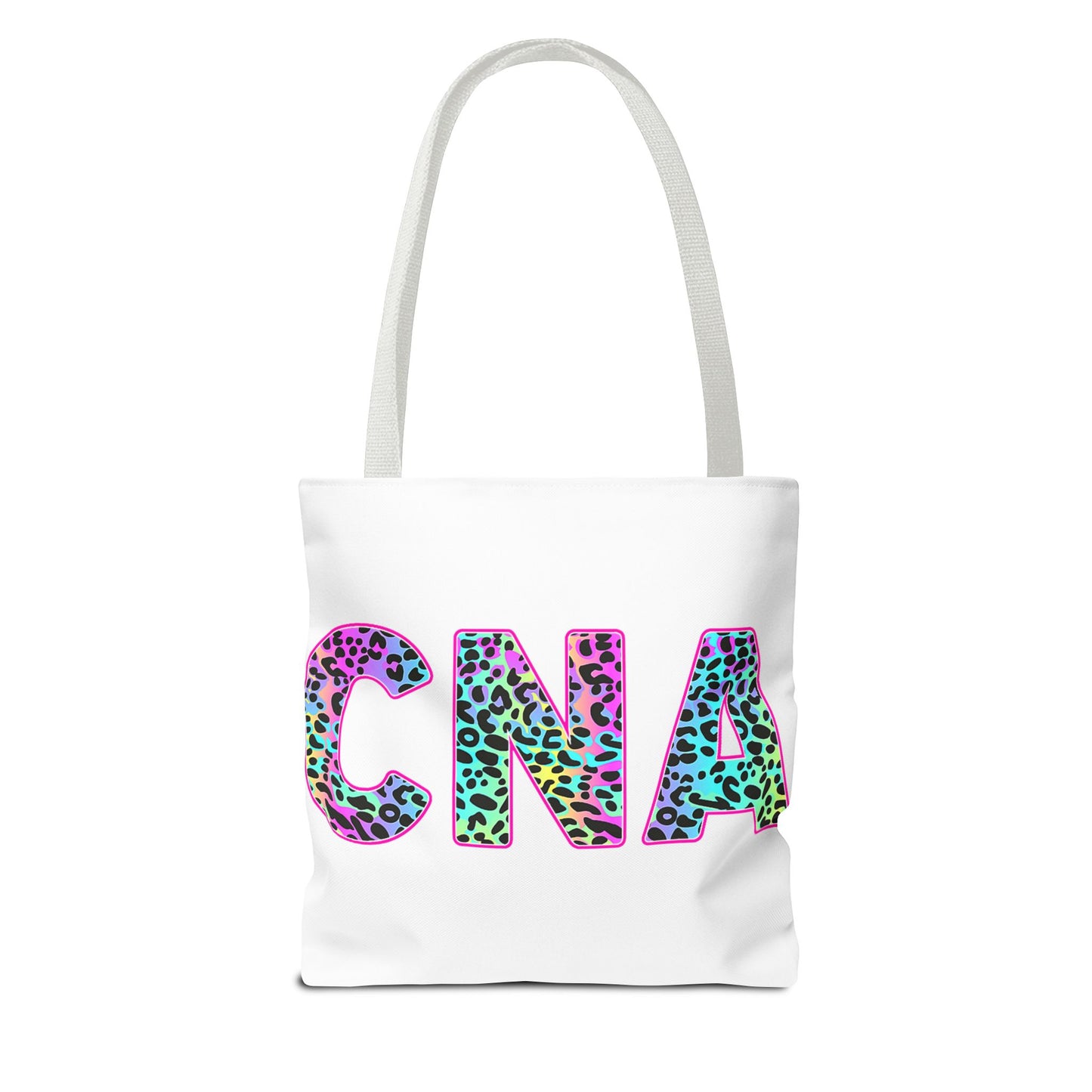CNA Leopard Print Tote Bag - Colorful Nurse Aide Gift