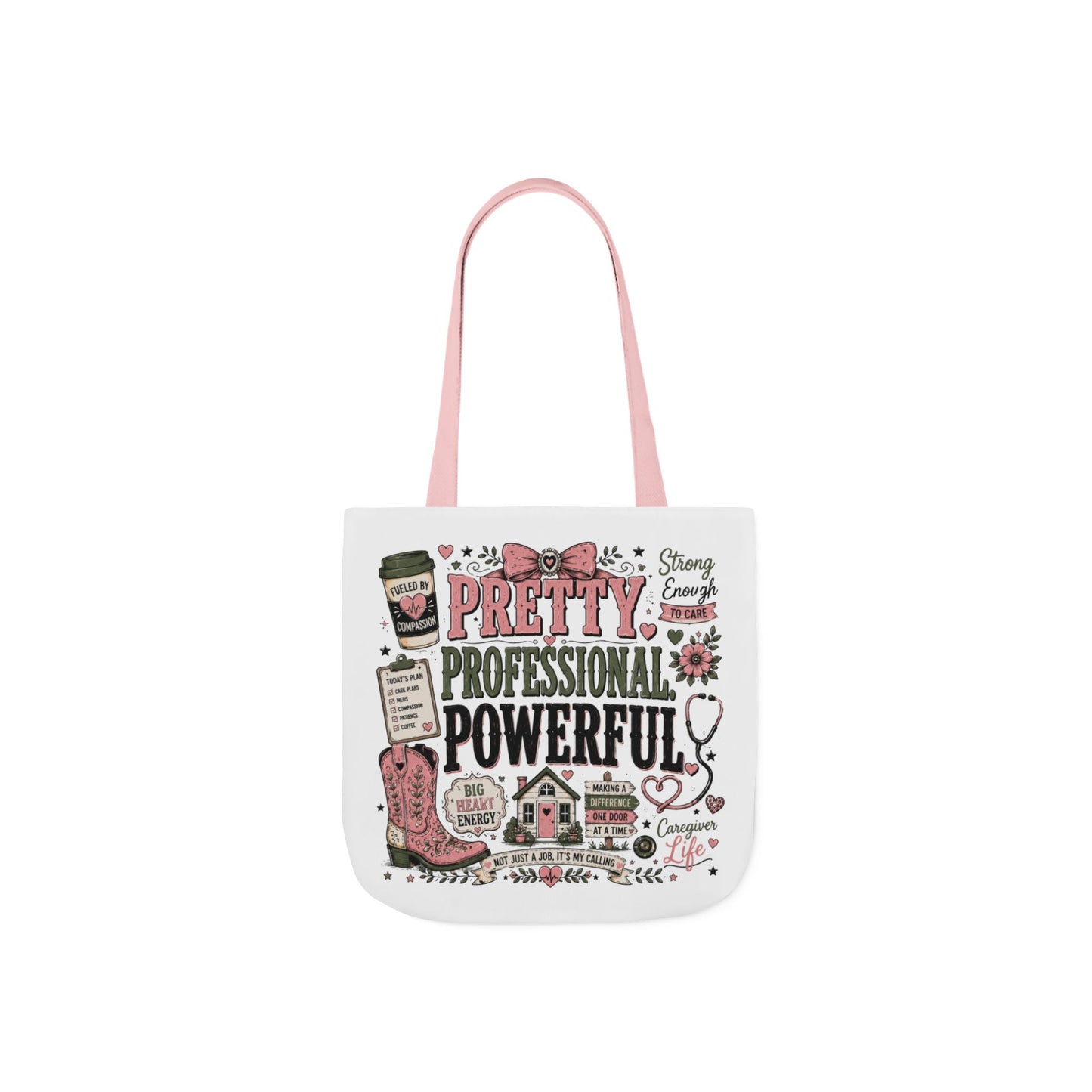 Pretty Professional Powerful Canvas Tote — home  Health Care Feminine Empowerment Work Bag
