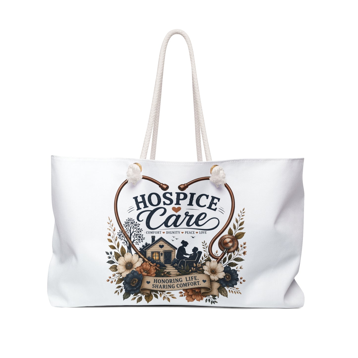 Hospice Care Weekender Bag — 'Honoring Life, Sharing Comfort' Travel Tote