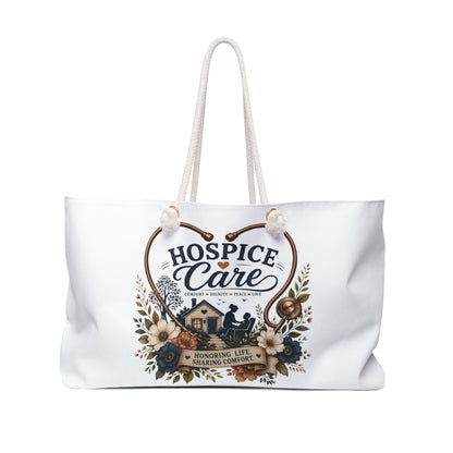 Hospice Care Weekender Bag — 'Honoring Life, Sharing Comfort' Travel Tote