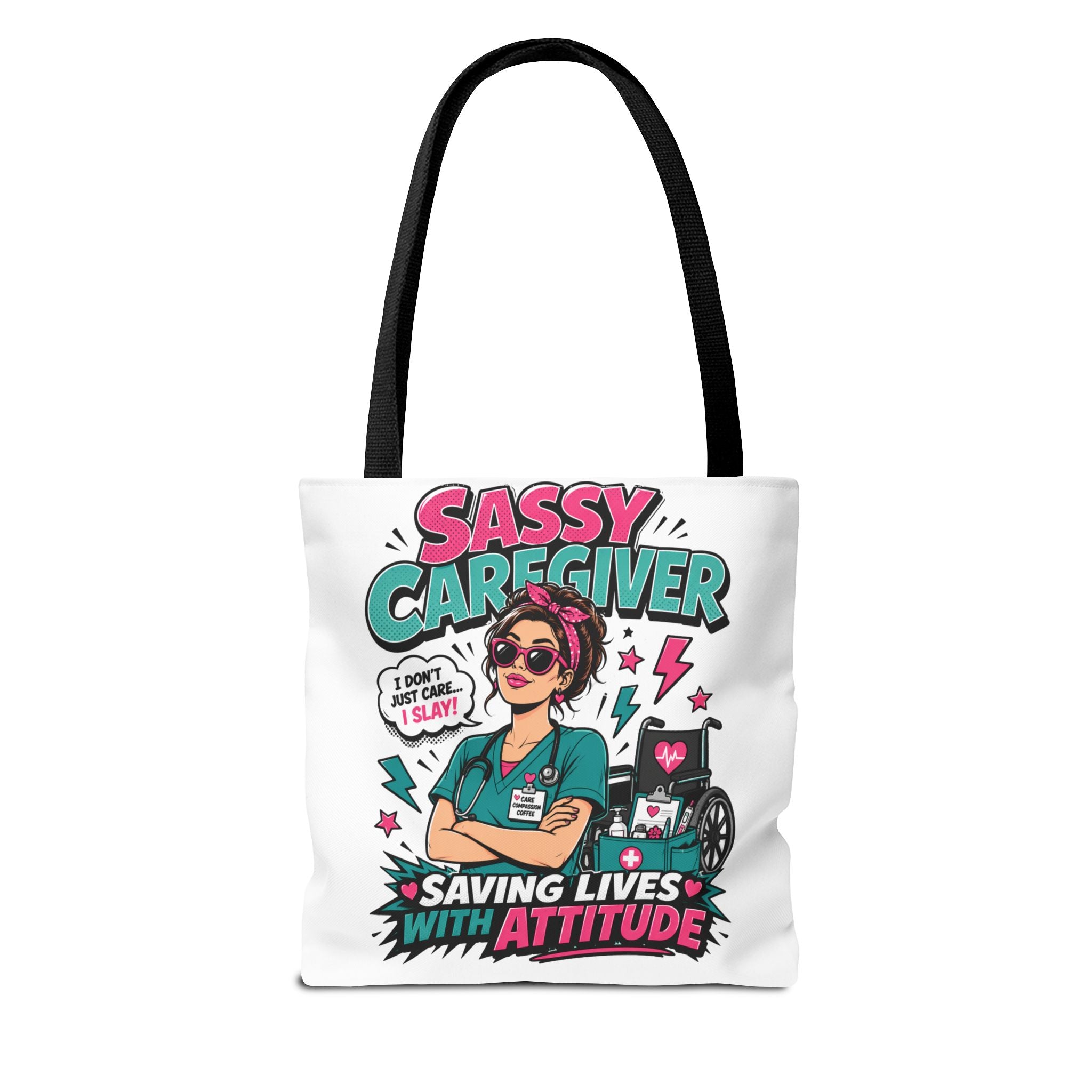 Sassy Caregiver Tote Bag – "Saving Lives With Attitude"
