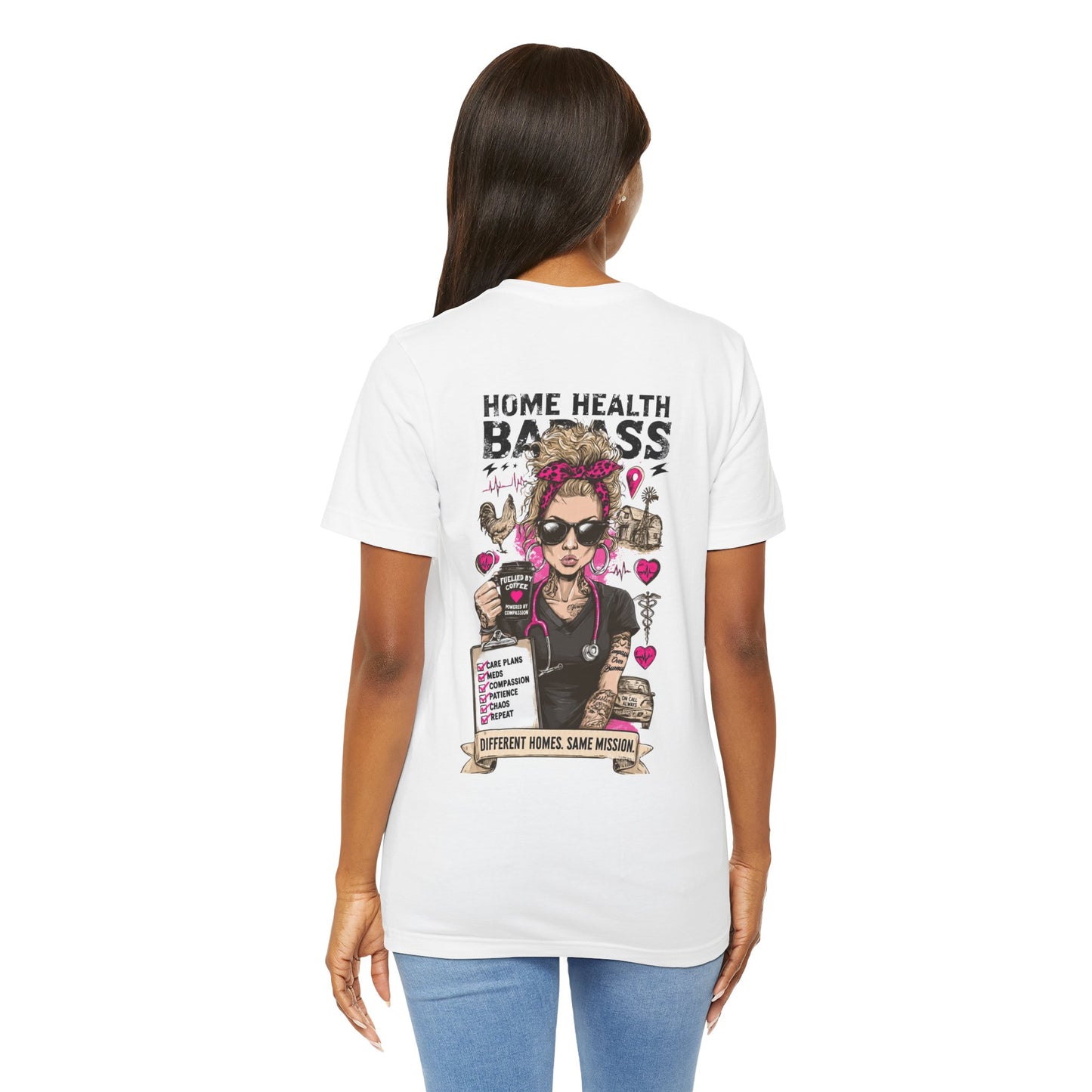 Home Health Badass T‑Shirt — Funny Nurse Caregiver Gift for Home Health Workers