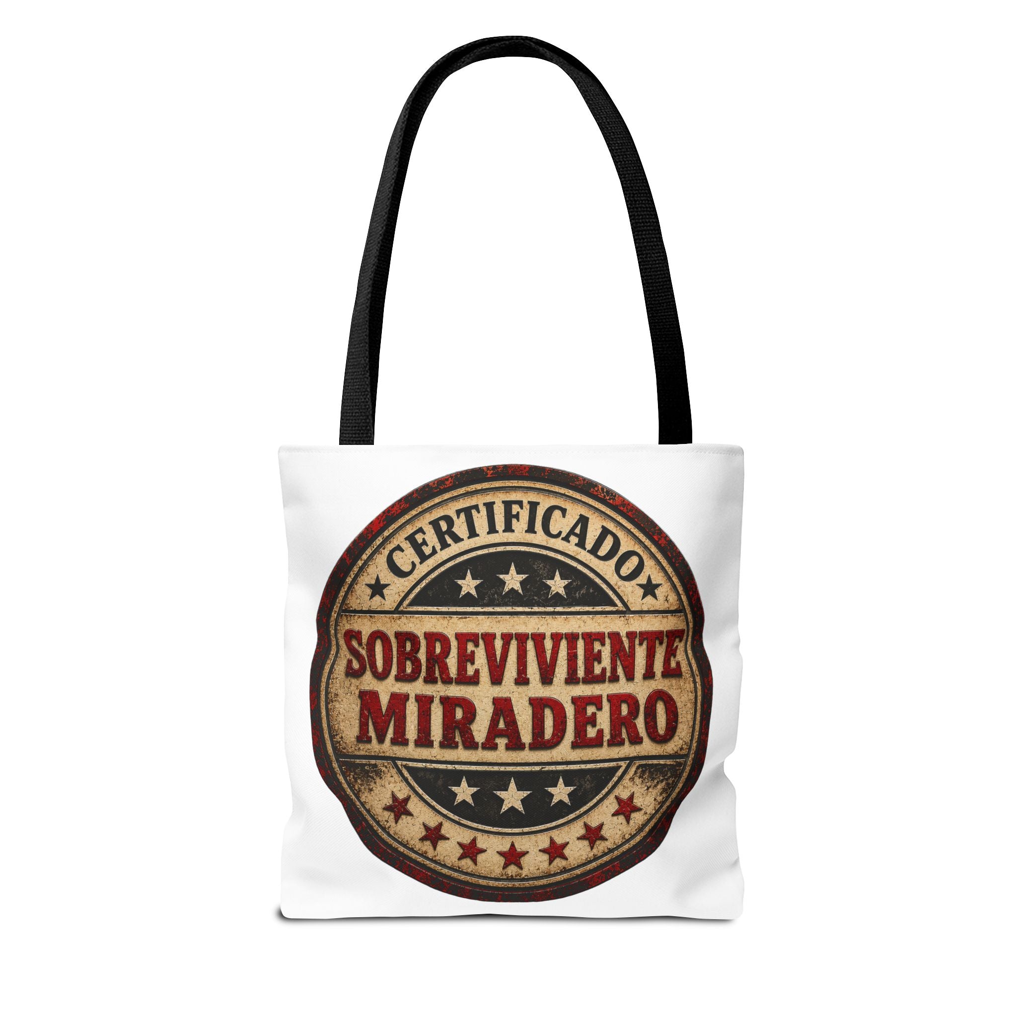 Certified 'Sobreviviente Miradero' Tote Bag — Vintage Badge Spanish Survivor Tote