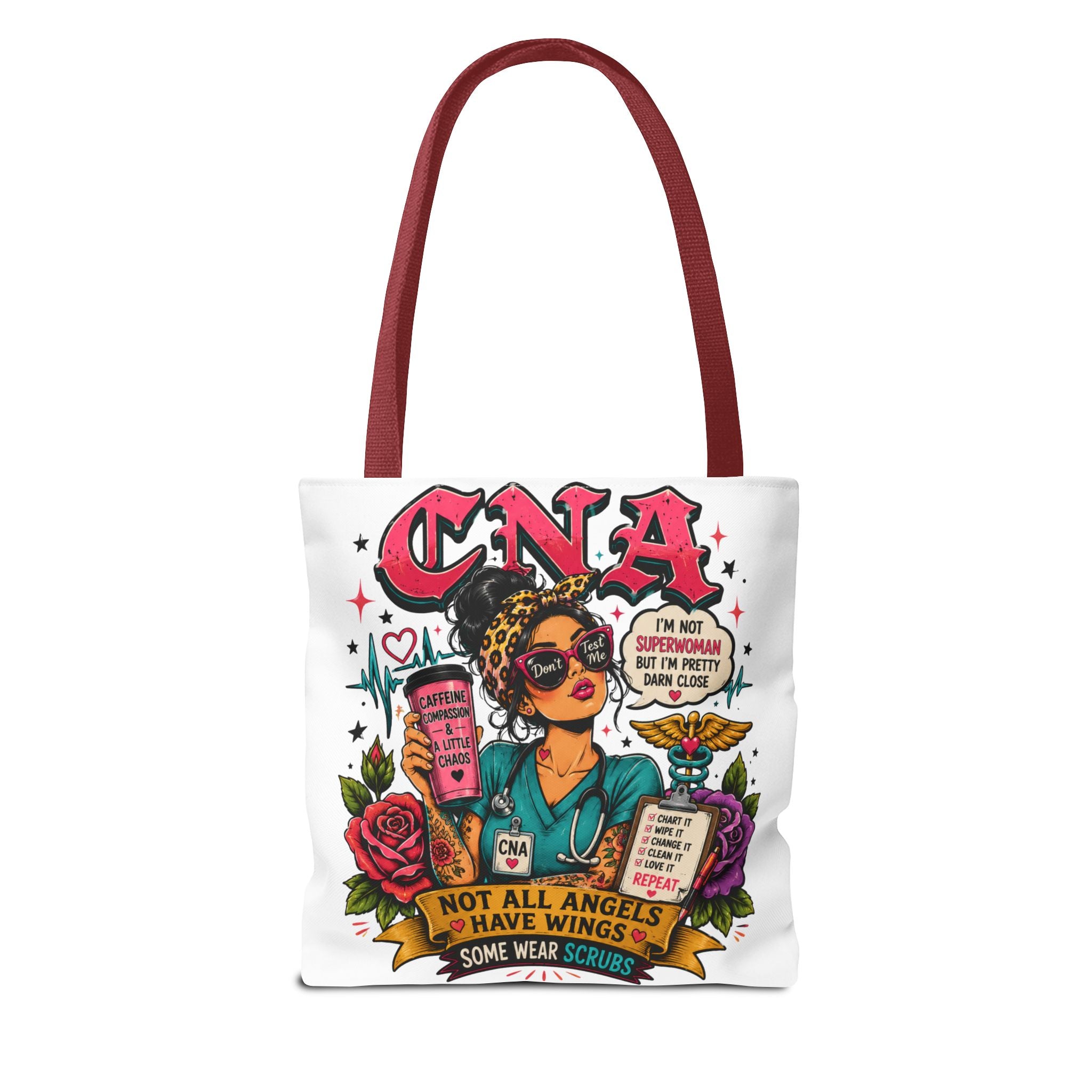 CNA Tote Bag - 'Not All Angels Have Wings, Some Wear Scrubs'