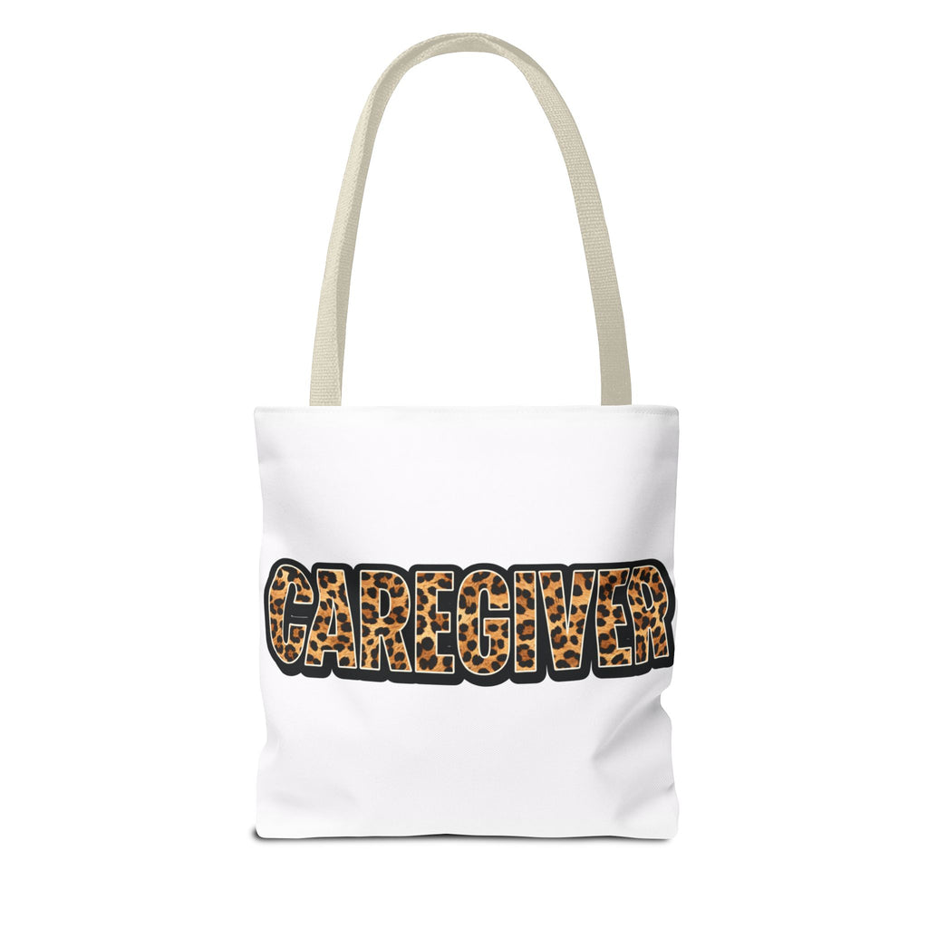 Caregiver Leopard Print Tote Bag —