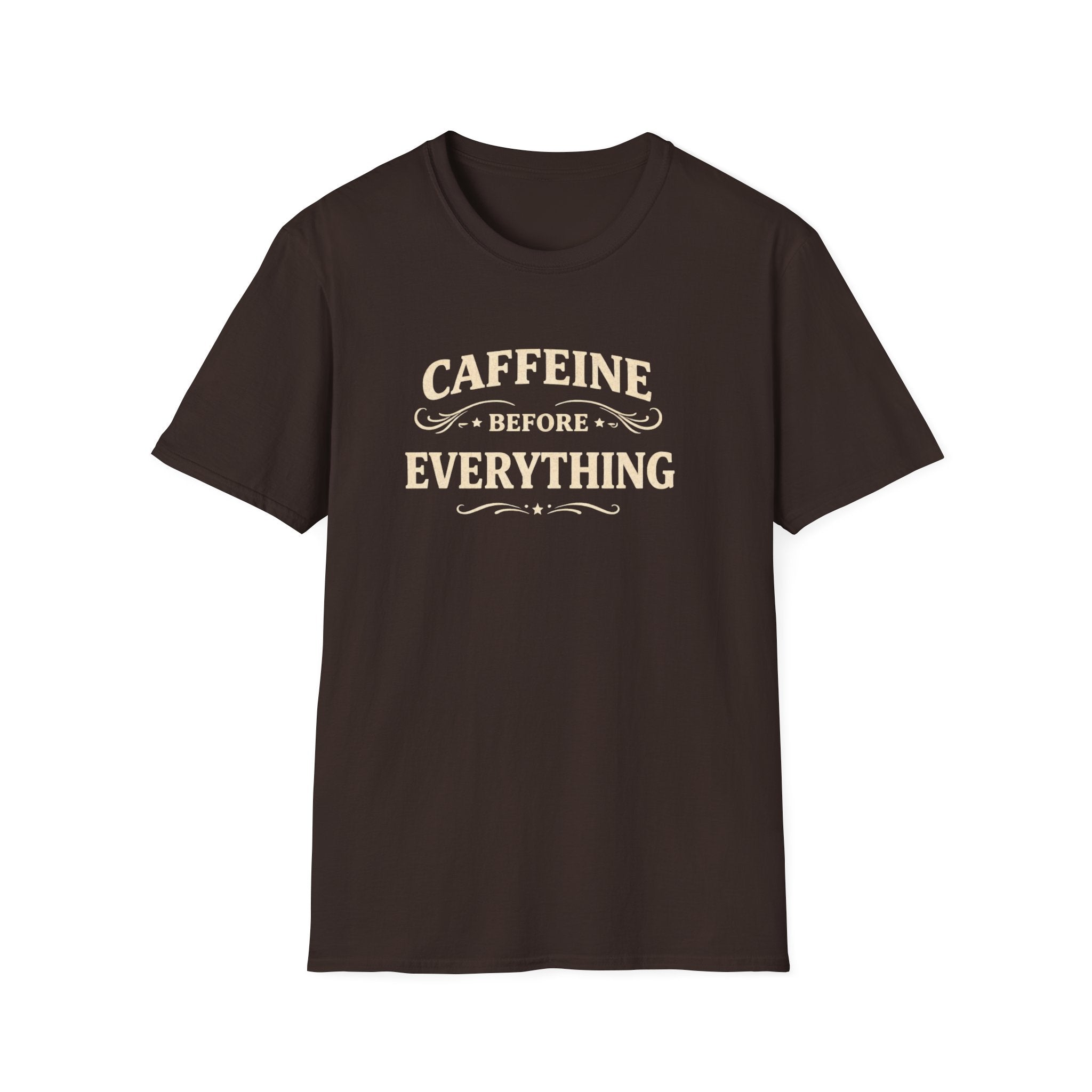 Camiseta "Caffeine Before Everything" — Camiseta divertida para amantes del café