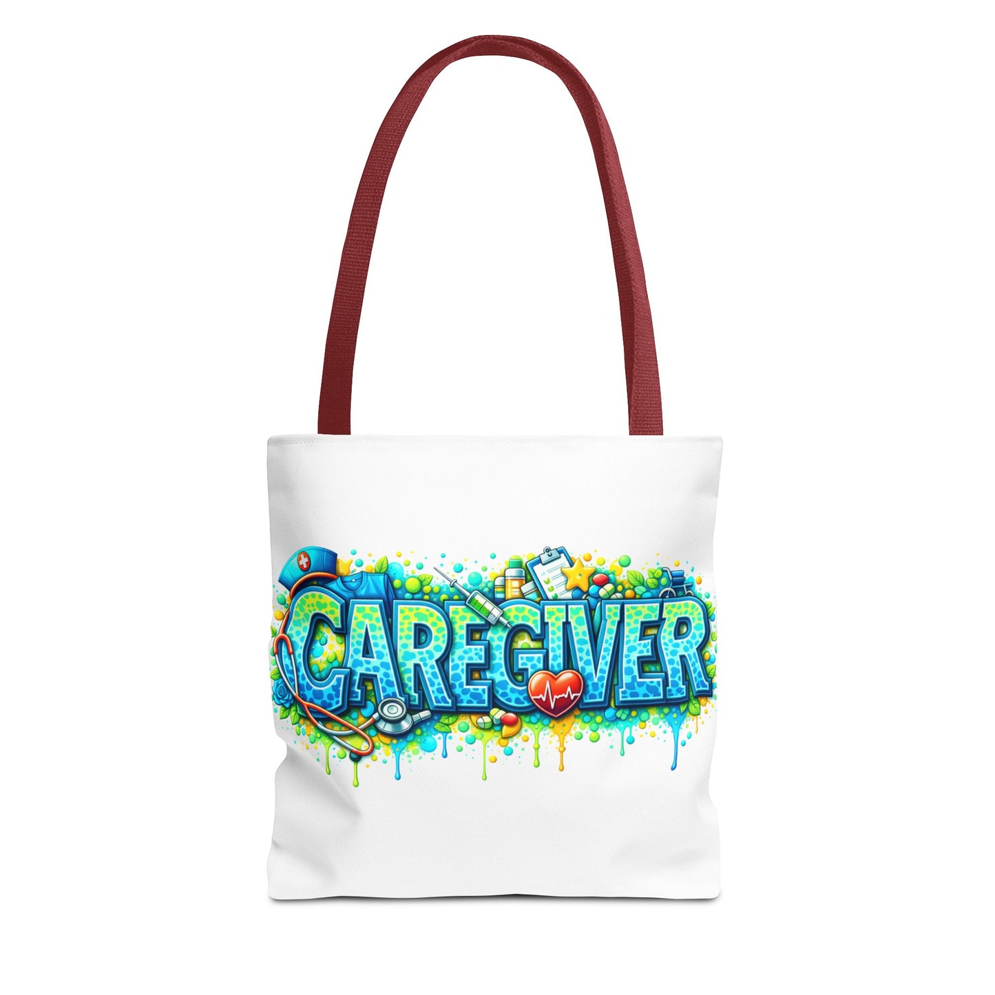 Caregiver Tote Bag — Colorful Graffiti Design (Caregiver)