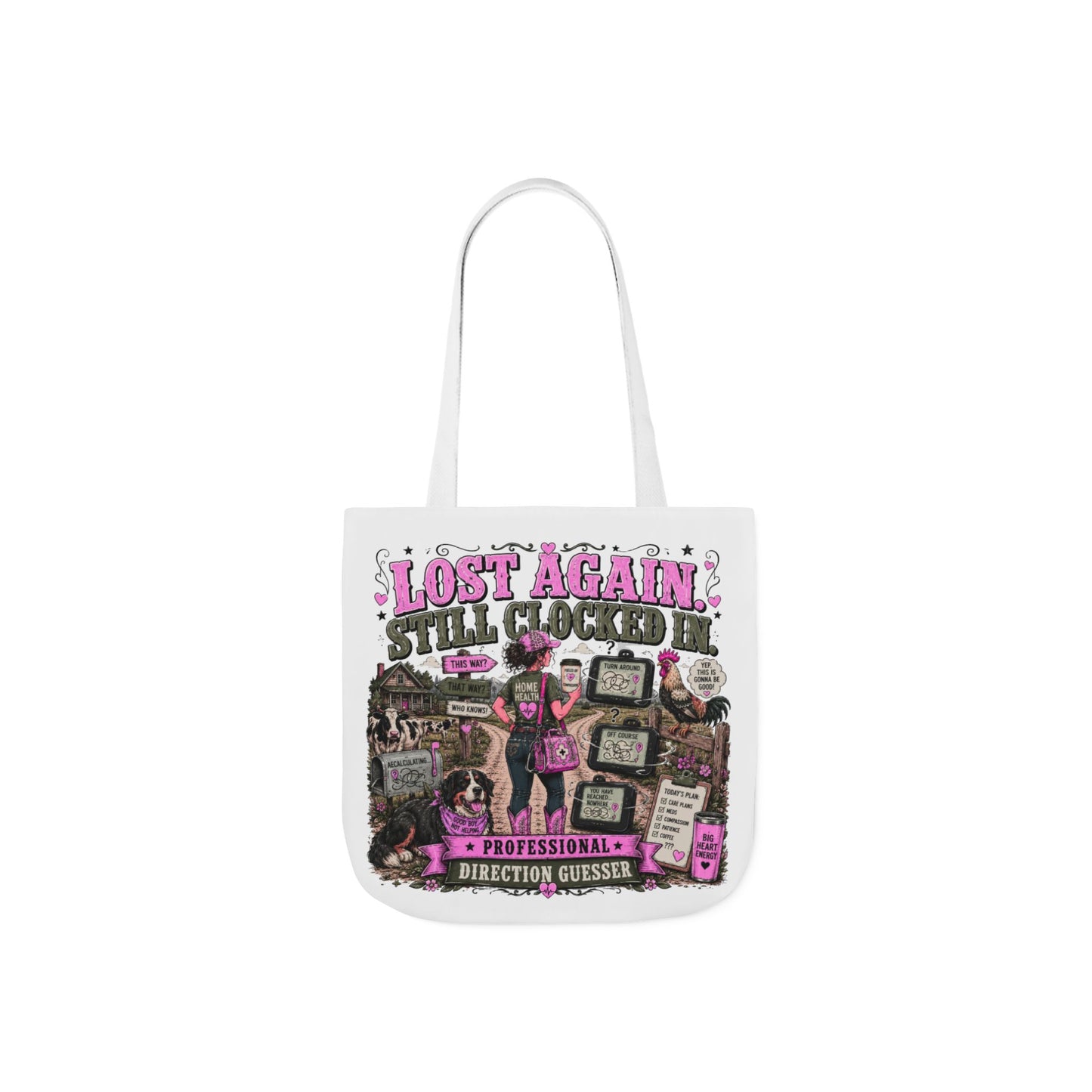 Home Health Care Tote Bag — 'Lost Again, Still Cucked' Graphic Canvas Tote
