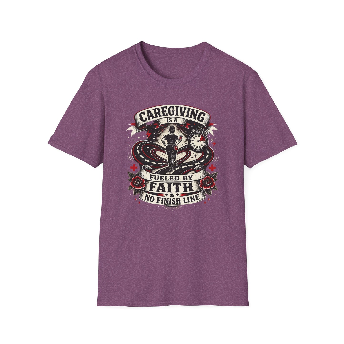 Caregiving T-Shirt — "Caregiving is a Journey Fueled by Faith" Graphic Tee