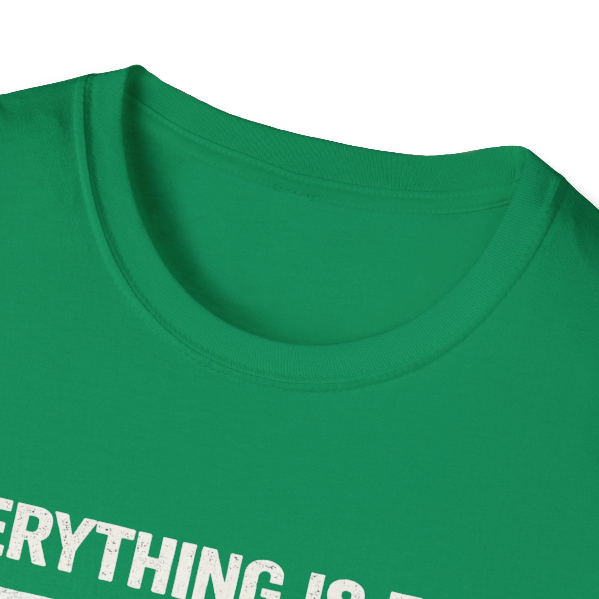 Minimalist 'Everything Is Fine' White Tee — Subtle Irony Graphic T-Shirt