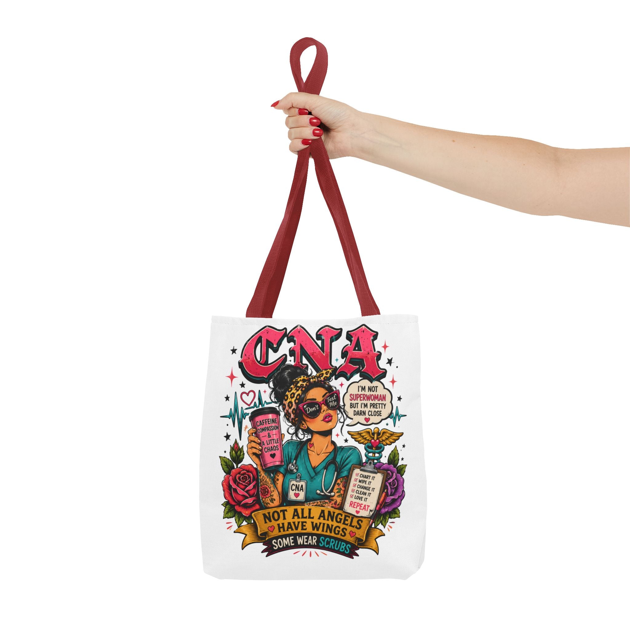 CNA Tote Bag - 'Not All Angels Have Wings, Some Wear Scrubs'