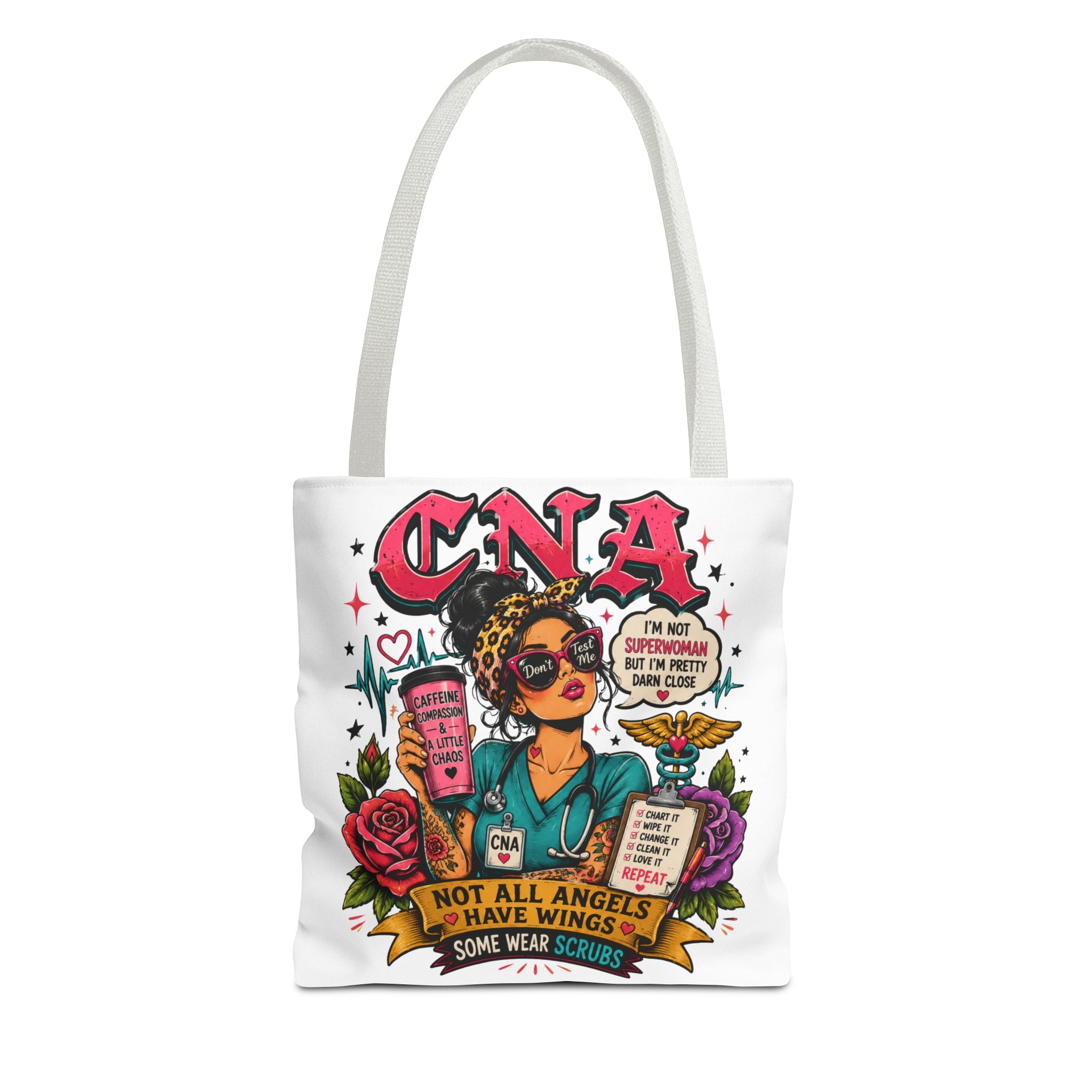 CNA Tote Bag - 'Not All Angels Have Wings, Some Wear Scrubs'