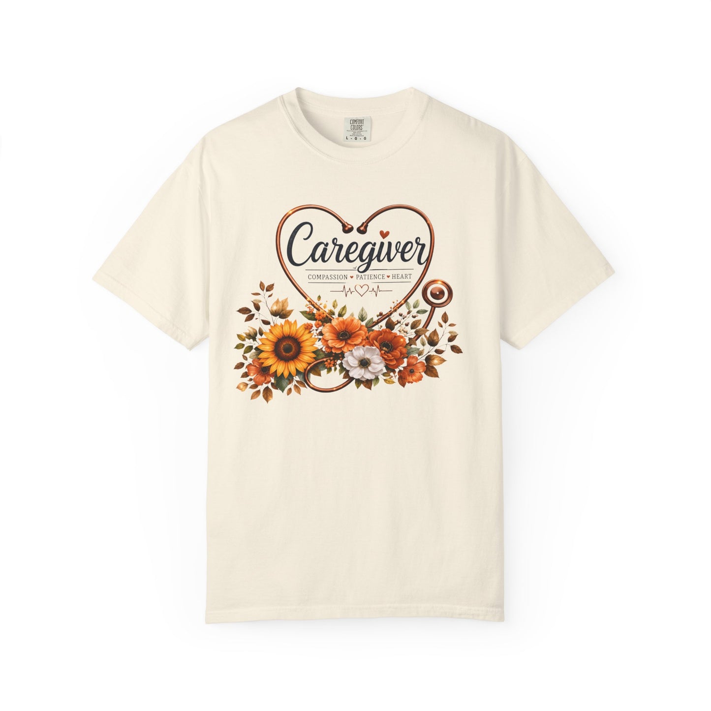 Caregiver Heart Floral T-Shirt