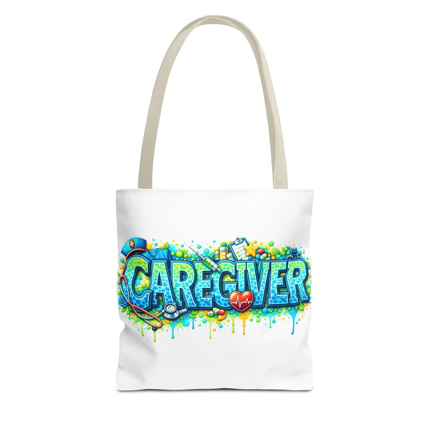 Caregiver Tote Bag — Colorful Graffiti Design (Caregiver)