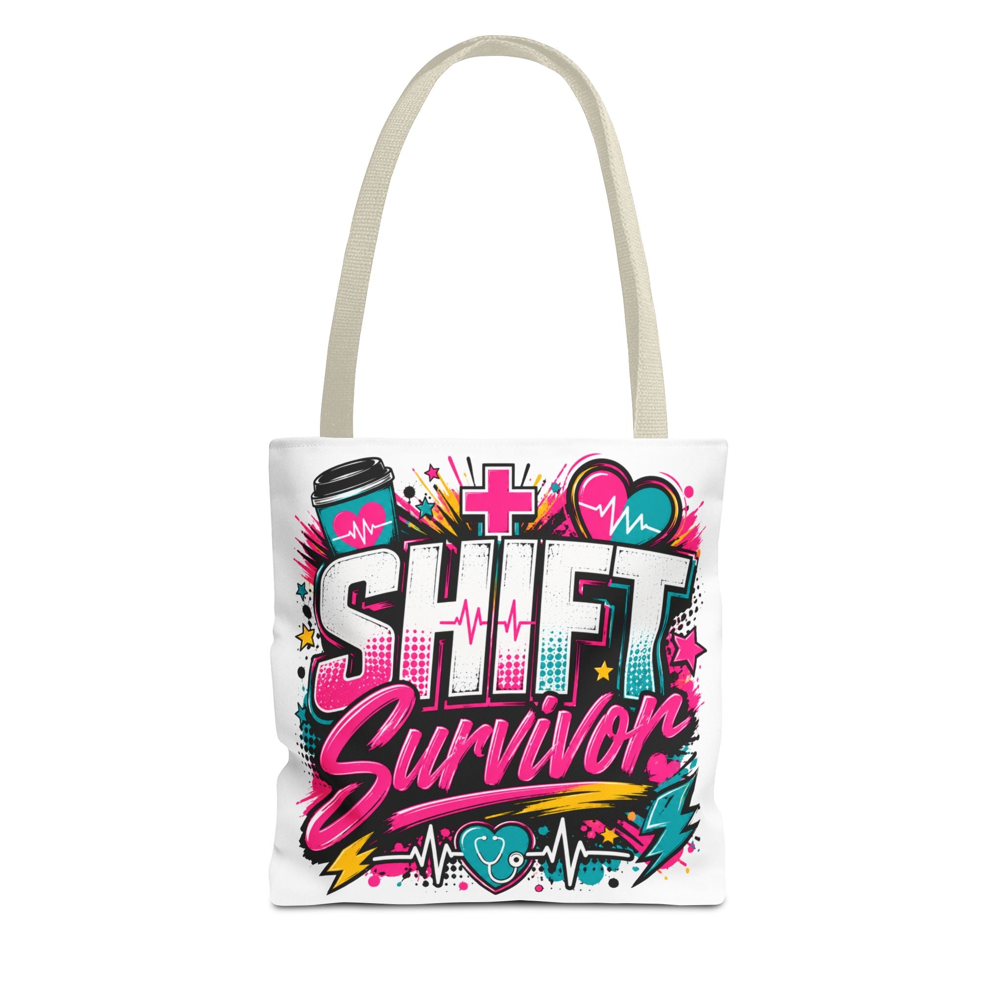Tote — "Shift Survivor" Nurse Shift Work Graphic Tote Bag