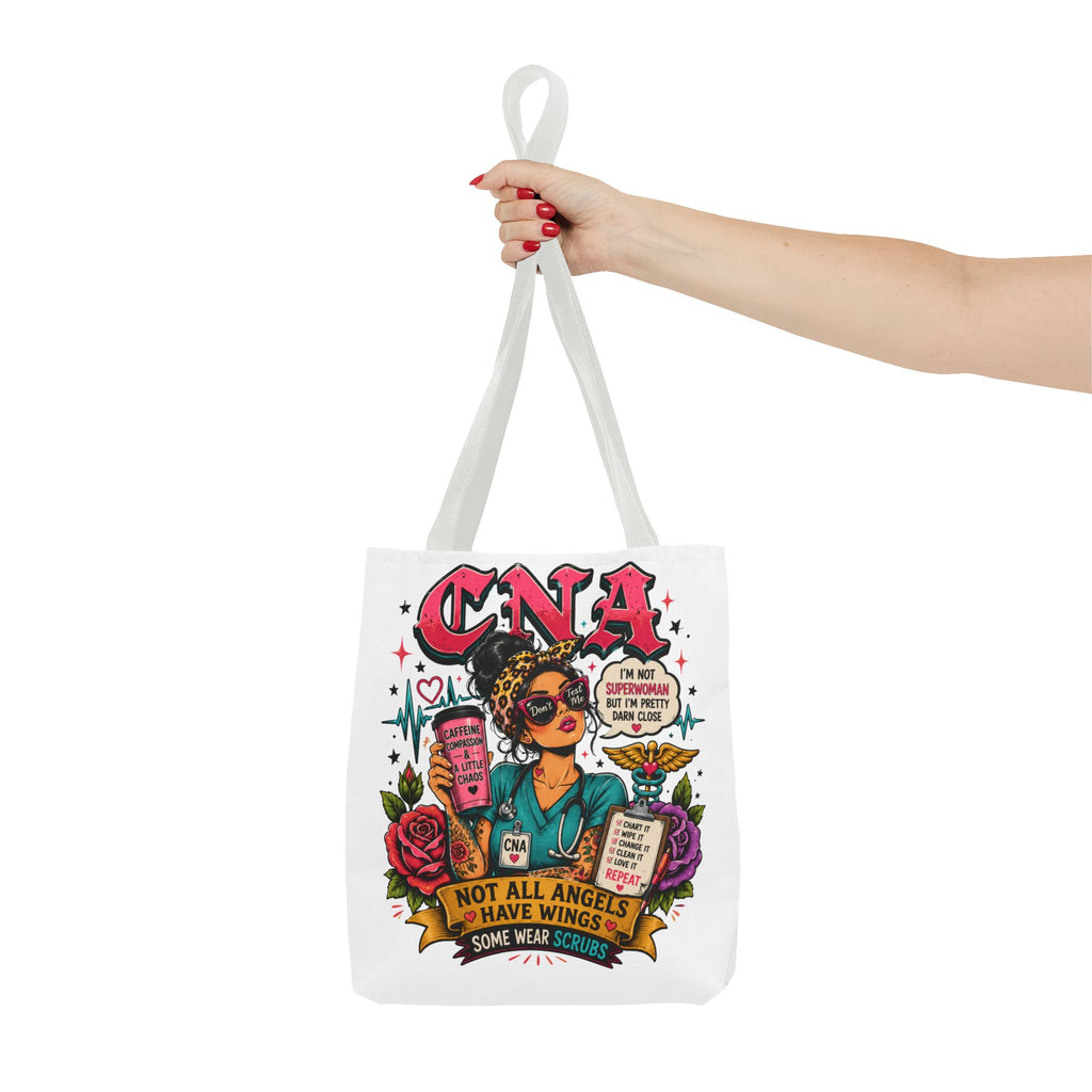 CNA Tote Bag - 'Not All Angels Have Wings, Some Wear Scrubs'