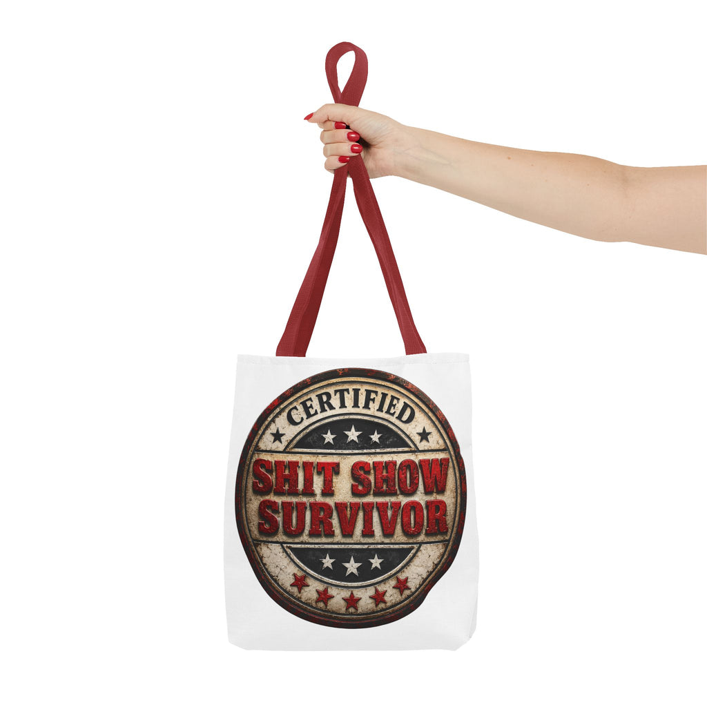 Tote Bag — "Certified Shit Show Survivor" Vintage Badge Tote