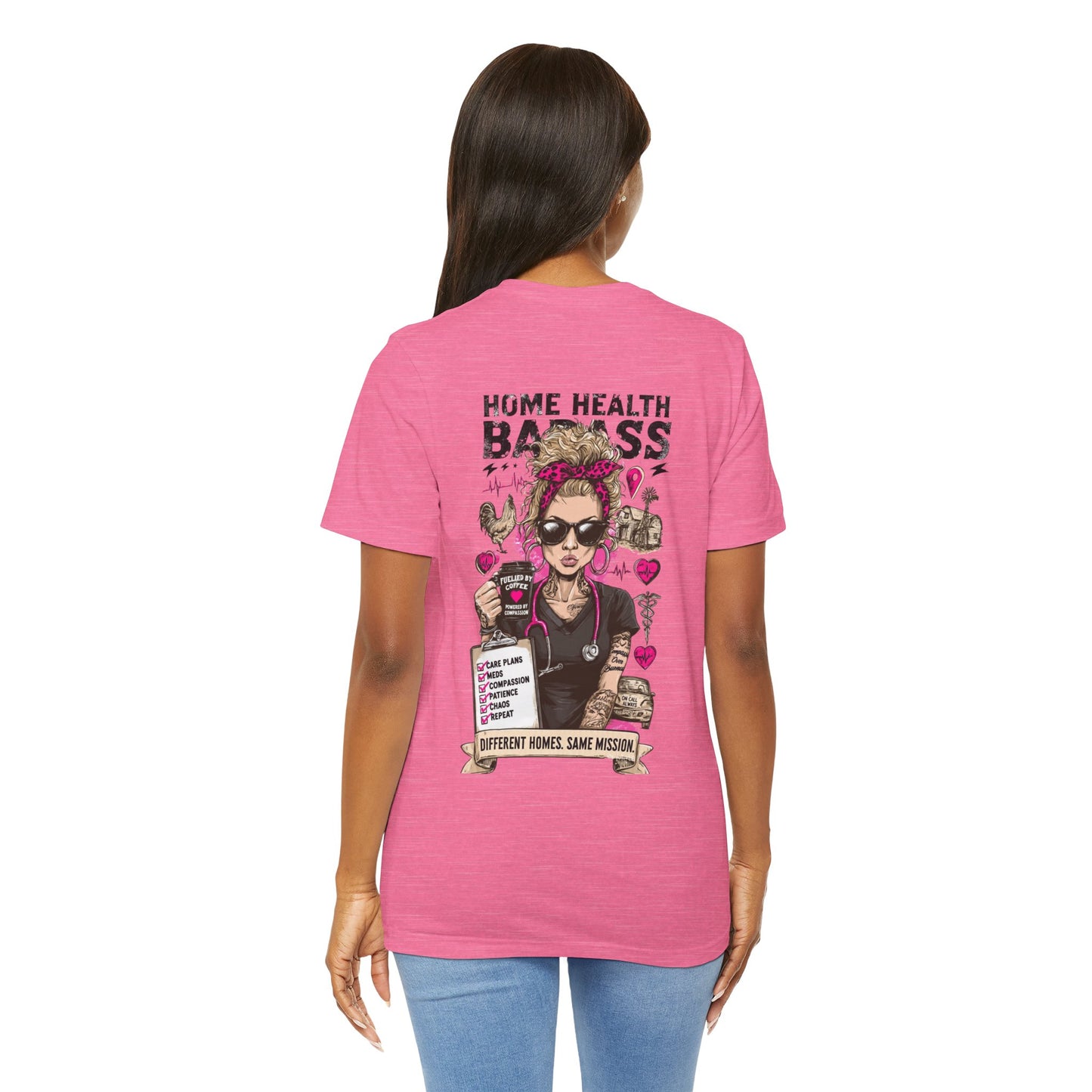 Home Health Badass T‑Shirt — Funny Nurse Caregiver Gift for Home Health Workers