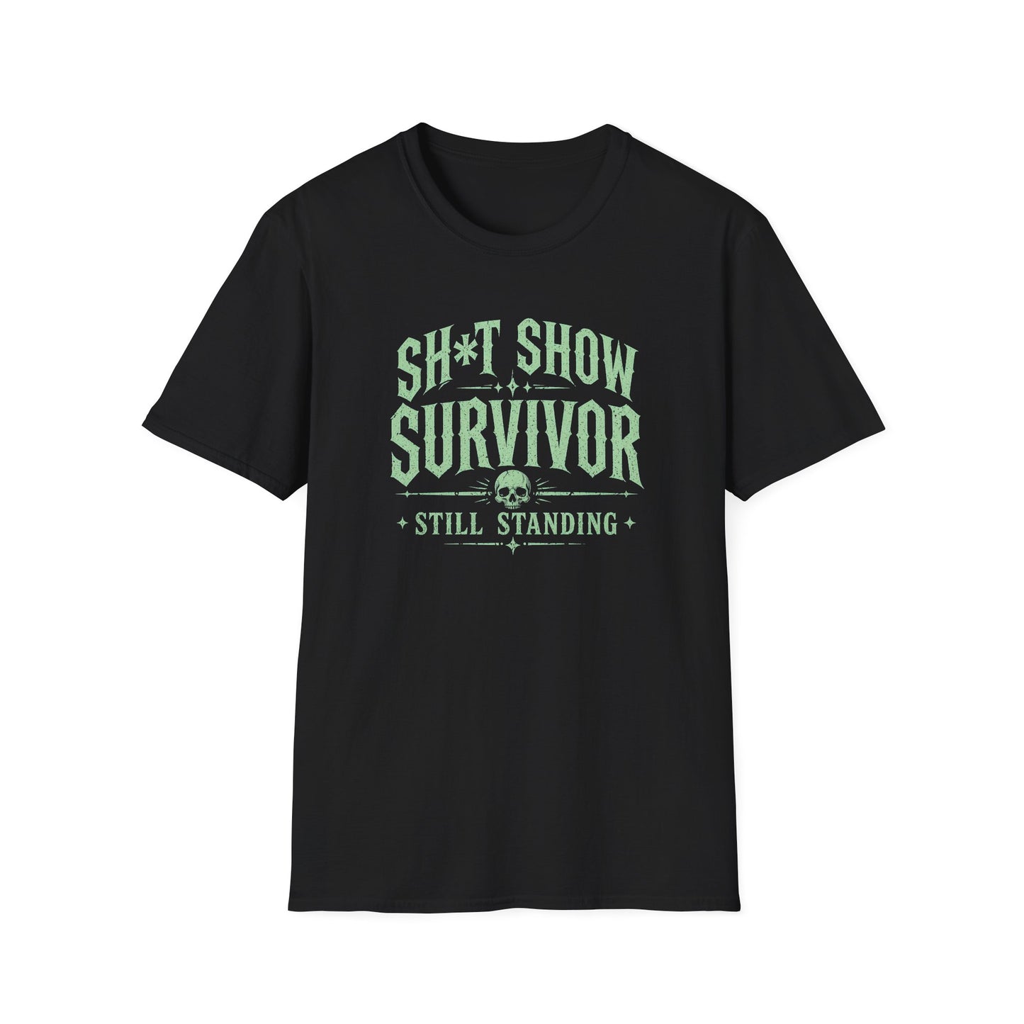 Shit Show Survivor T-Shirt "Shit Show Survivor graphic tee — funny caregiver nurse humor t-shirt"