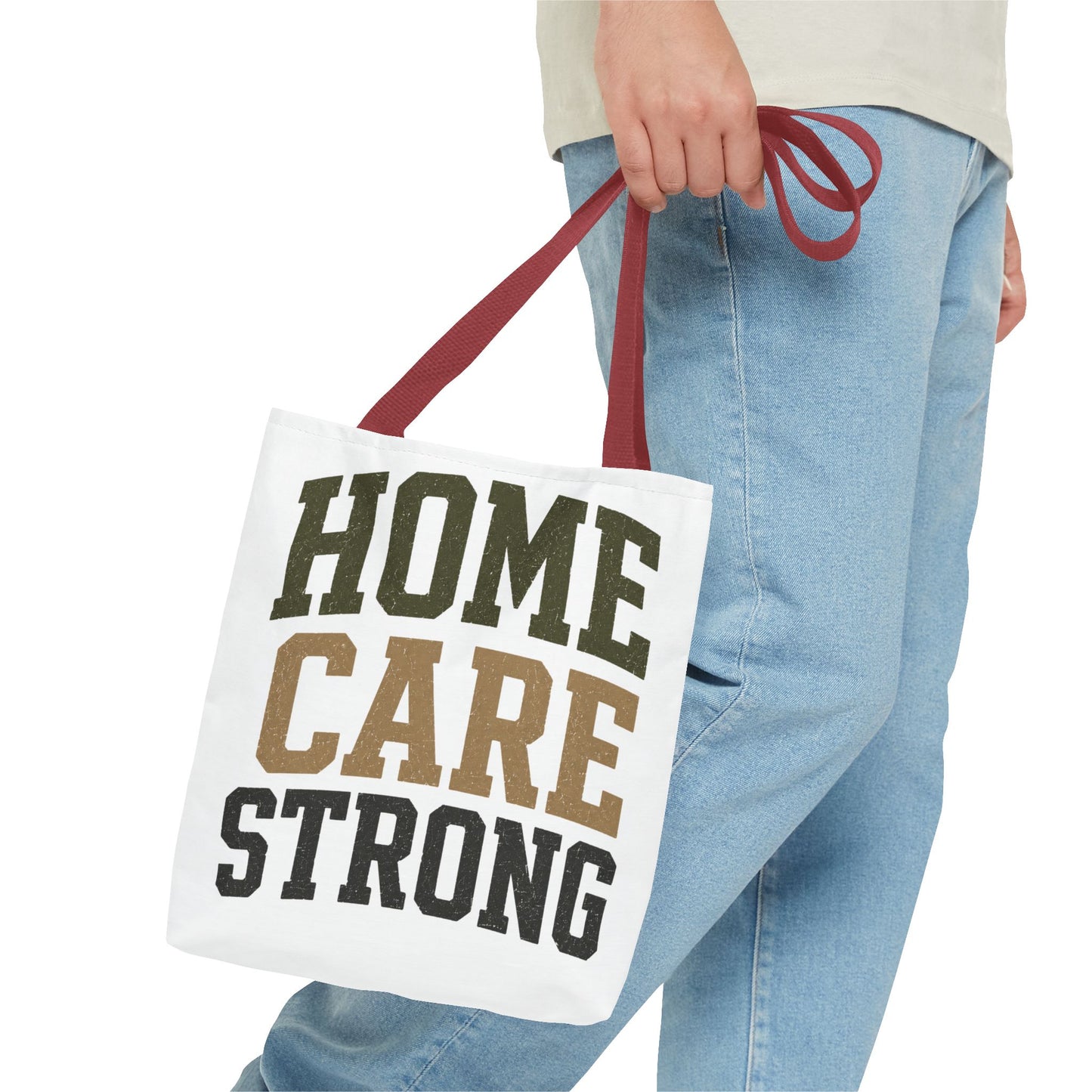 Home Care Strong Tote Bag — Durable AOP Shopper for Caregivers & Nurses