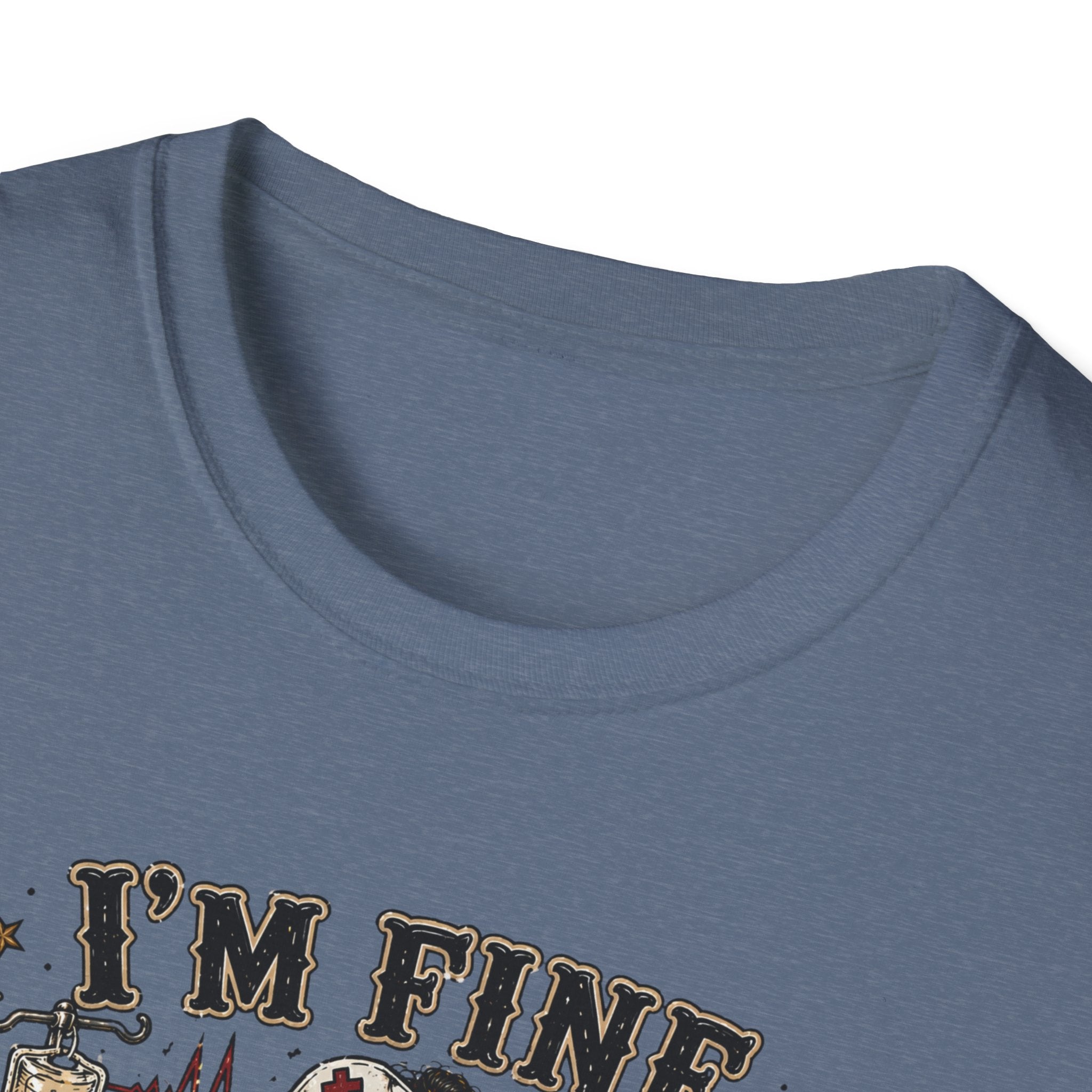 I'm Fine This Is Fine T-Shirt — Dark Humor Skeleton Graphic Tee