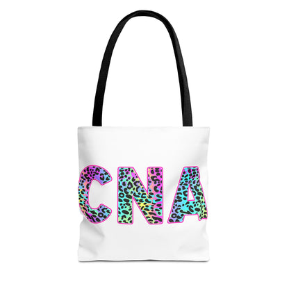 CNA Leopard Print Tote Bag - Colorful Nurse Aide Gift