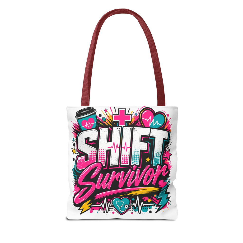 Tote — "Shift Survivor" Nurse Shift Work Graphic Tote Bag