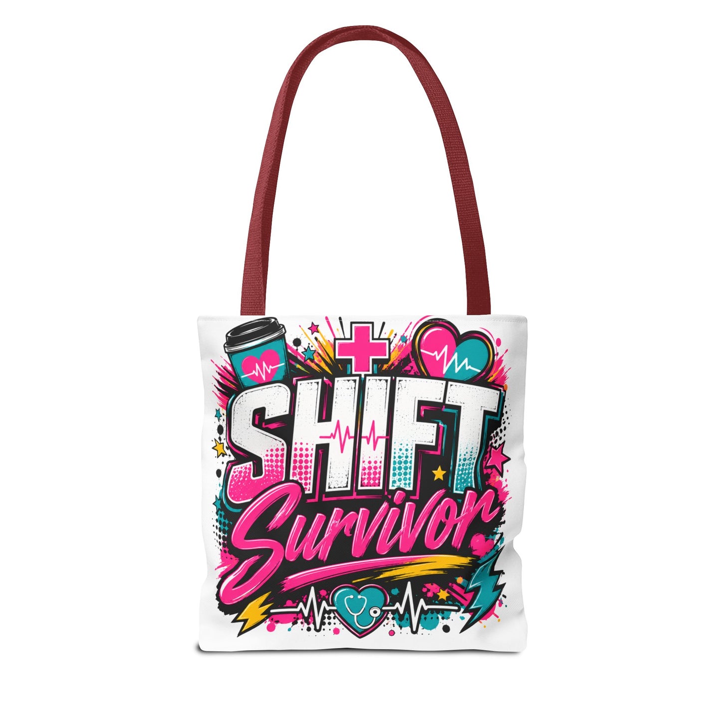 Tote — "Shift Survivor" Nurse Shift Work Graphic Tote Bag