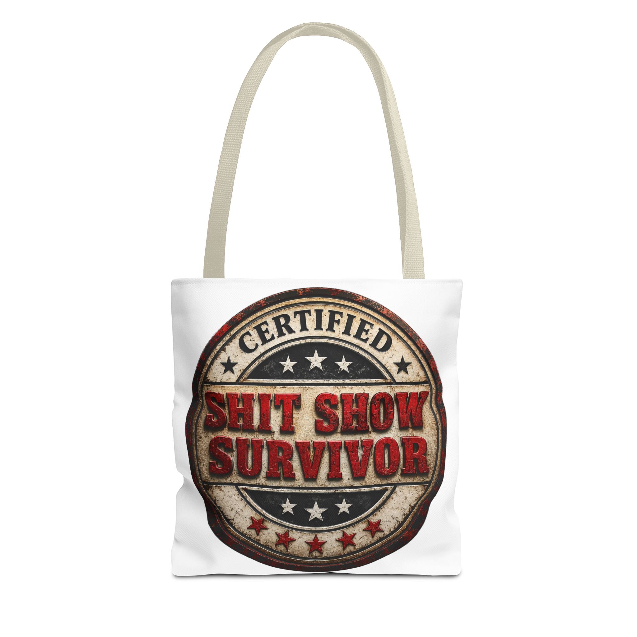 Tote Bag — "Certified Shit Show Survivor" Vintage Badge Tote