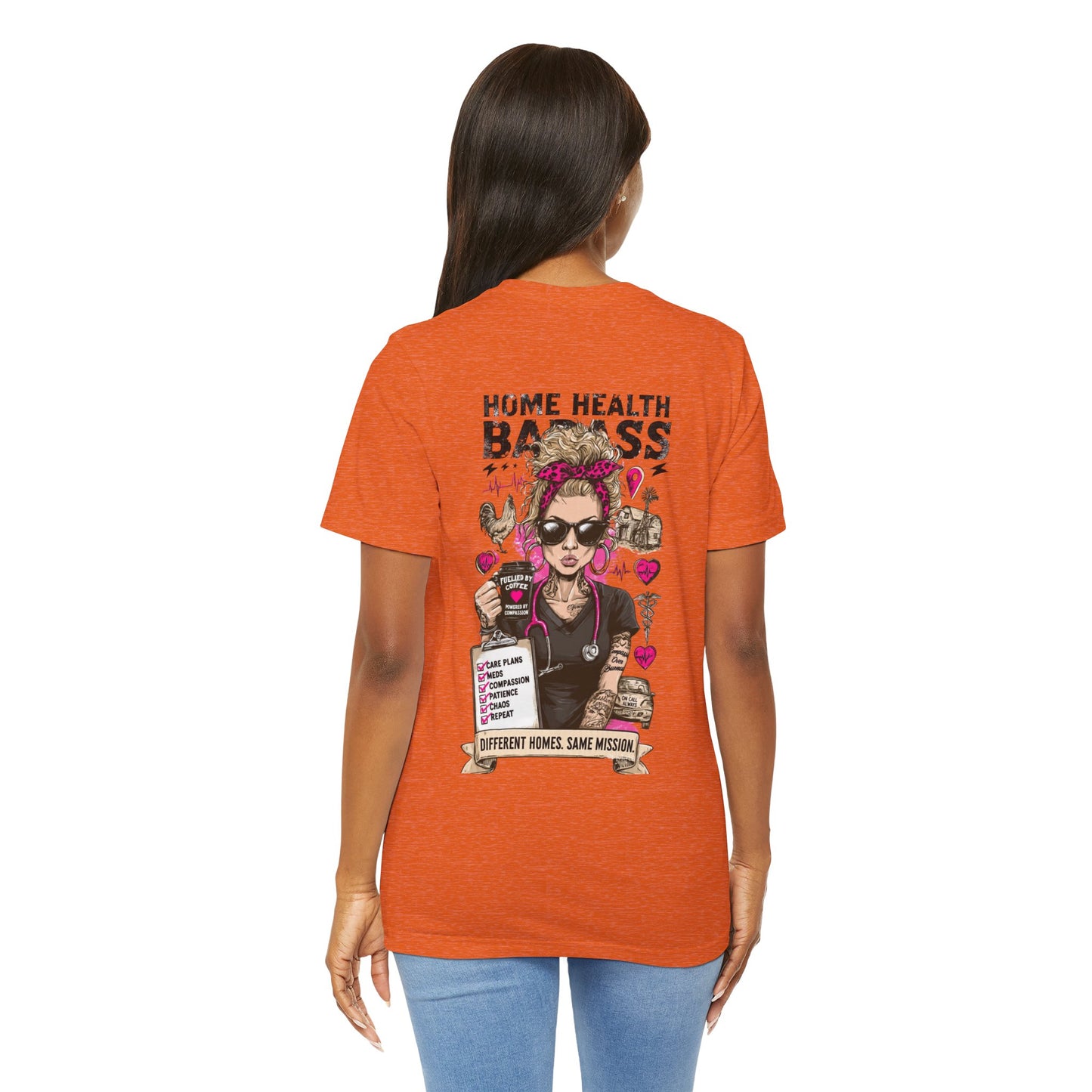 Home Health Badass T‑Shirt — Funny Nurse Caregiver Gift for Home Health Workers
