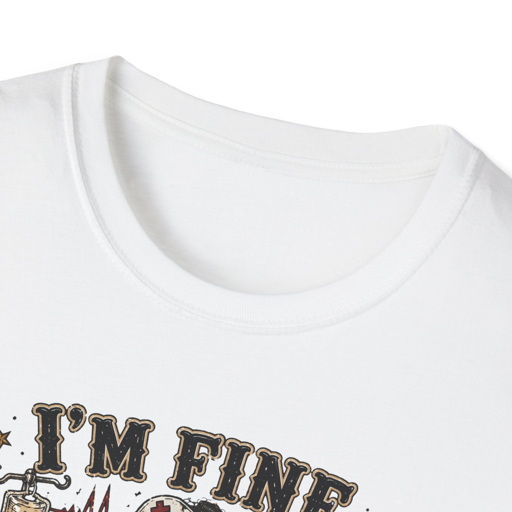 I'm Fine This Is Fine T-Shirt — Dark Humor Skeleton Graphic Tee