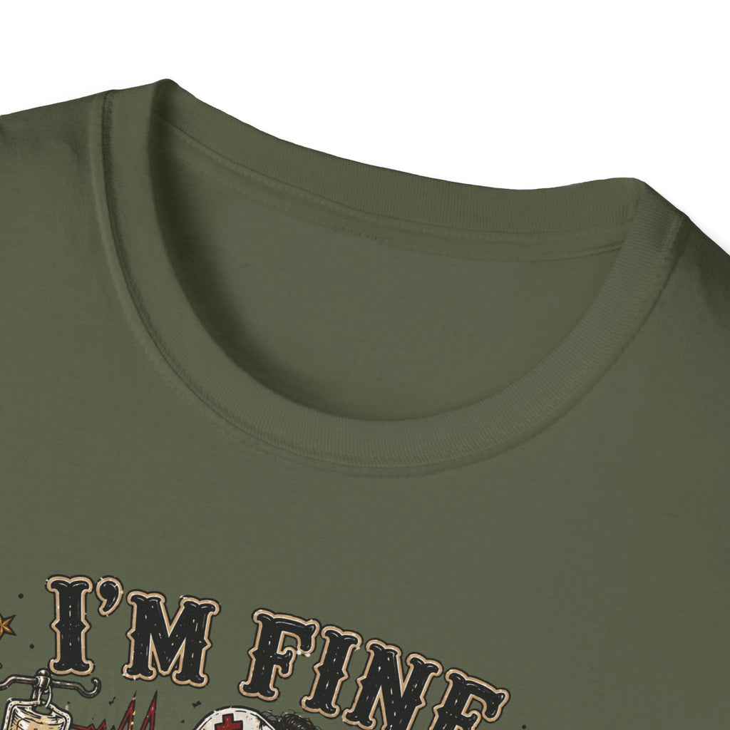 I'm Fine This Is Fine T-Shirt — Dark Humor Skeleton Graphic Tee