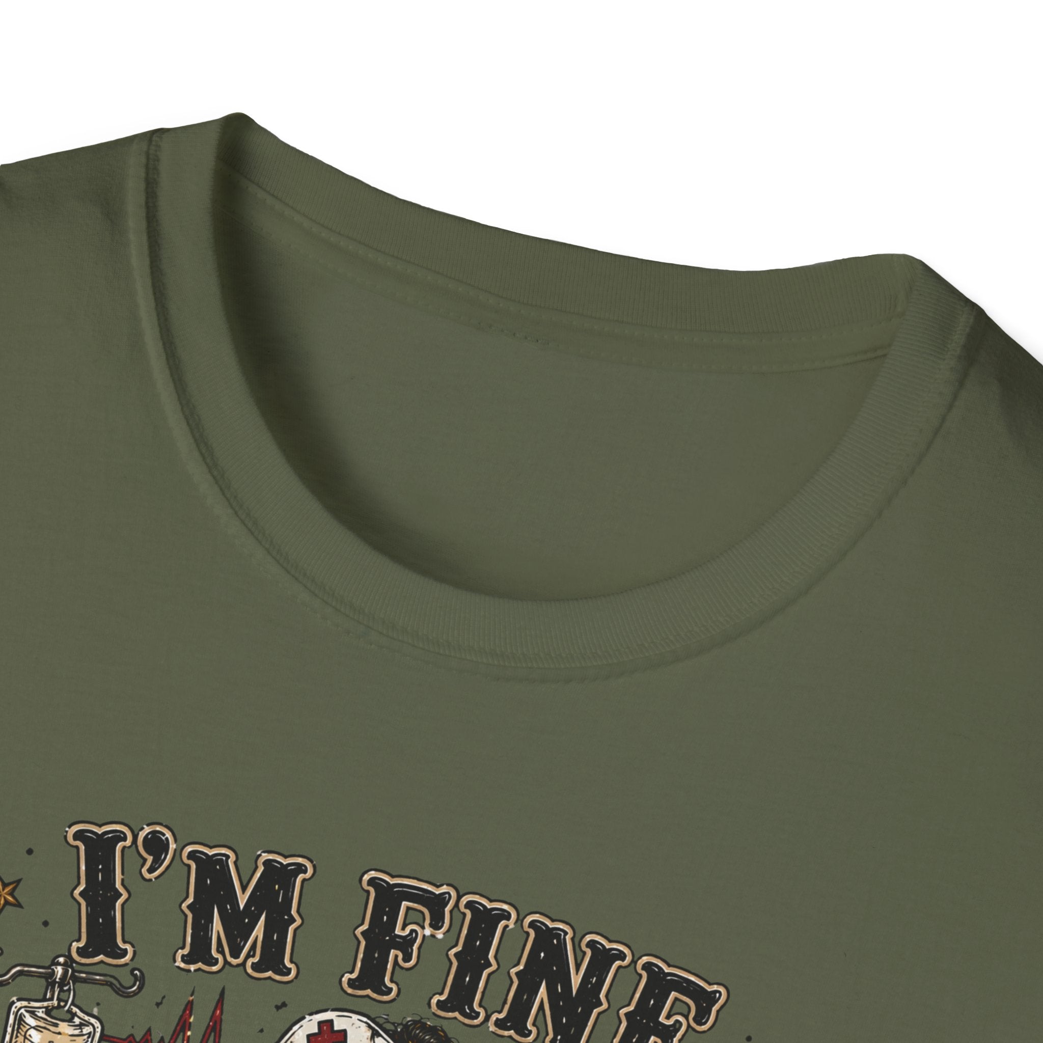 I'm Fine This Is Fine T-Shirt — Dark Humor Skeleton Graphic Tee